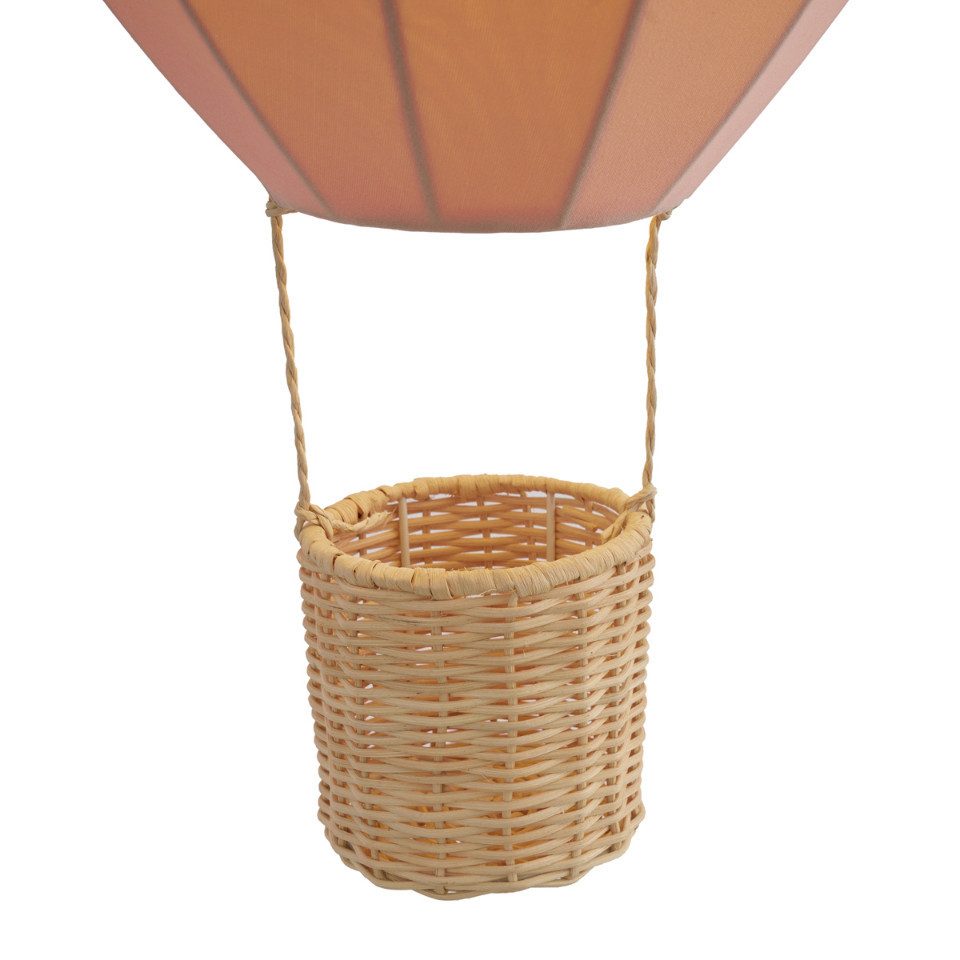 Qazqa Pendelleuchte Airballoon, ohne Leuchtmittel, Warmweiß, QAZQA Hängeleuchte, e27, Rosa, Textil, Für Kinder