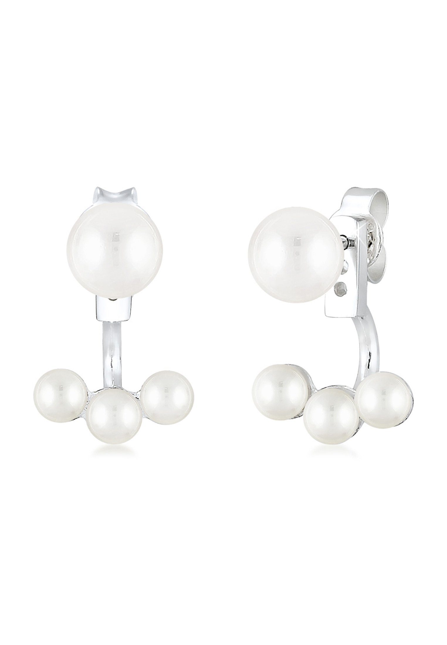 Elli Paar Ohrstecker Ear Jacket Süßwasserzuchtperle 925 Sterling Silber