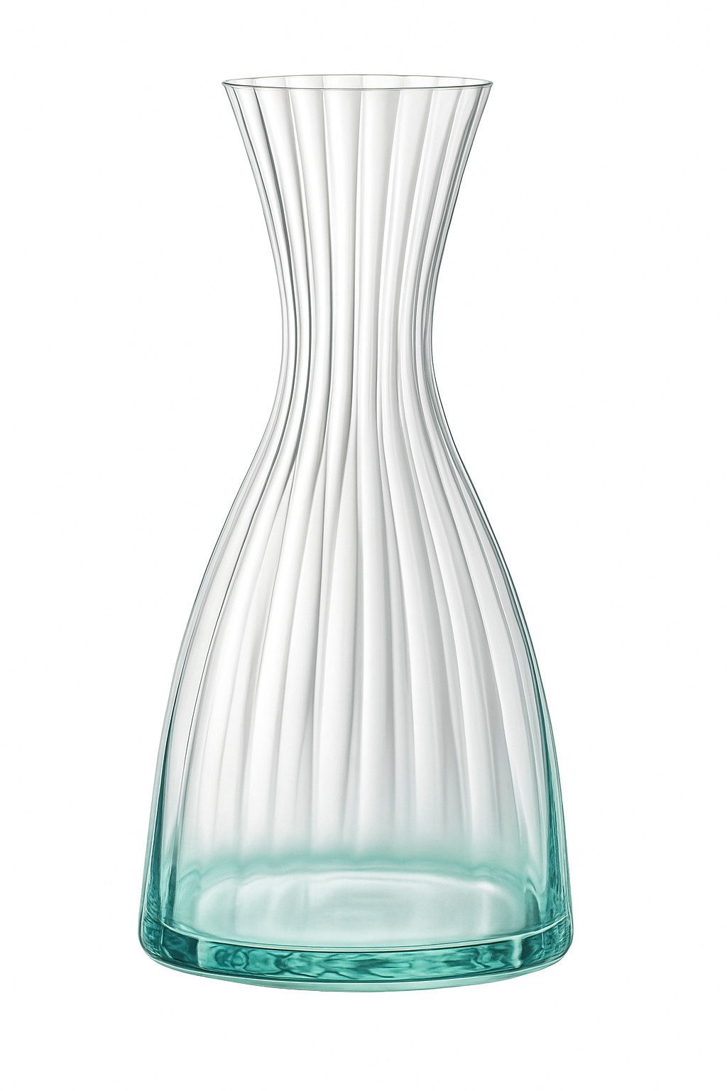 Crystalex Karaffe Kate Optic Karaffe rosa/pink / blau /grün / gelb oder lila, (Einzelteil, 1-tlg., 1 x Karaffe), besondere Glanz, farbig, Kristallglas, geriffelt