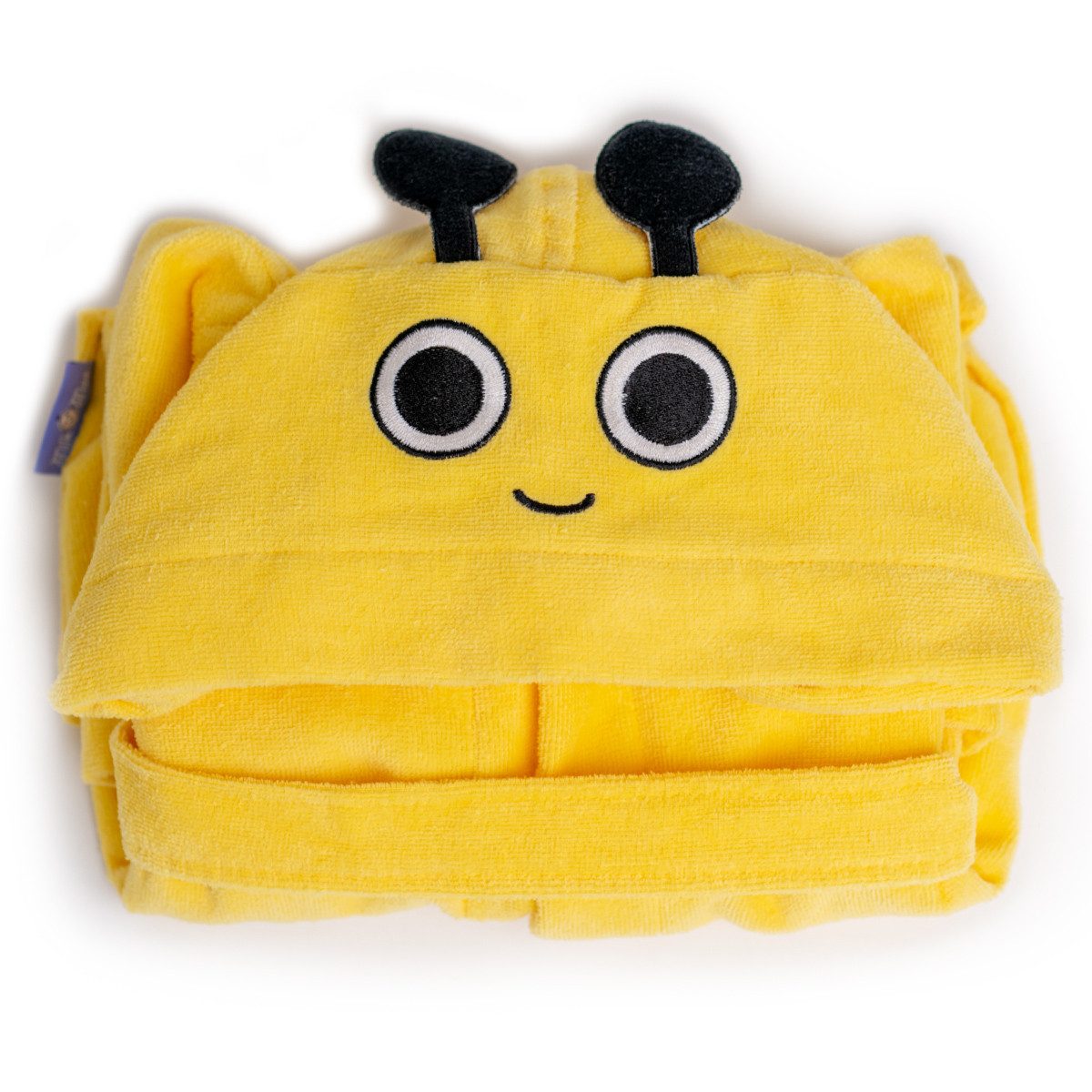 MILK&MOO Babybademantel Milk&Moo Buzzy Bee Kinder Samt Bademantel – Kuschelig & warm