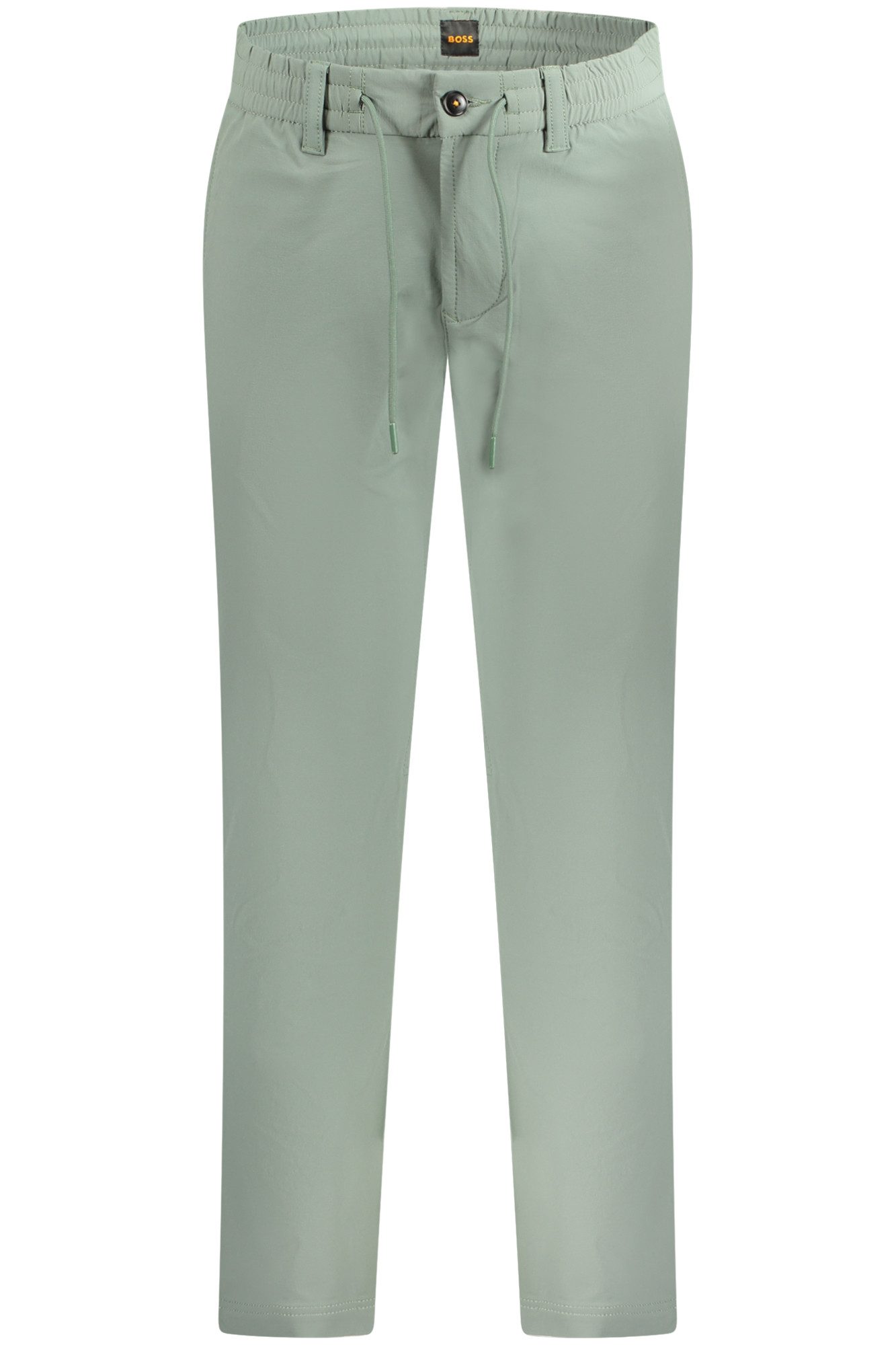 BOSS 5-Pocket-Hose Grüne Herren Chino-Hose mit Kordelzug und konischem Schnitt
