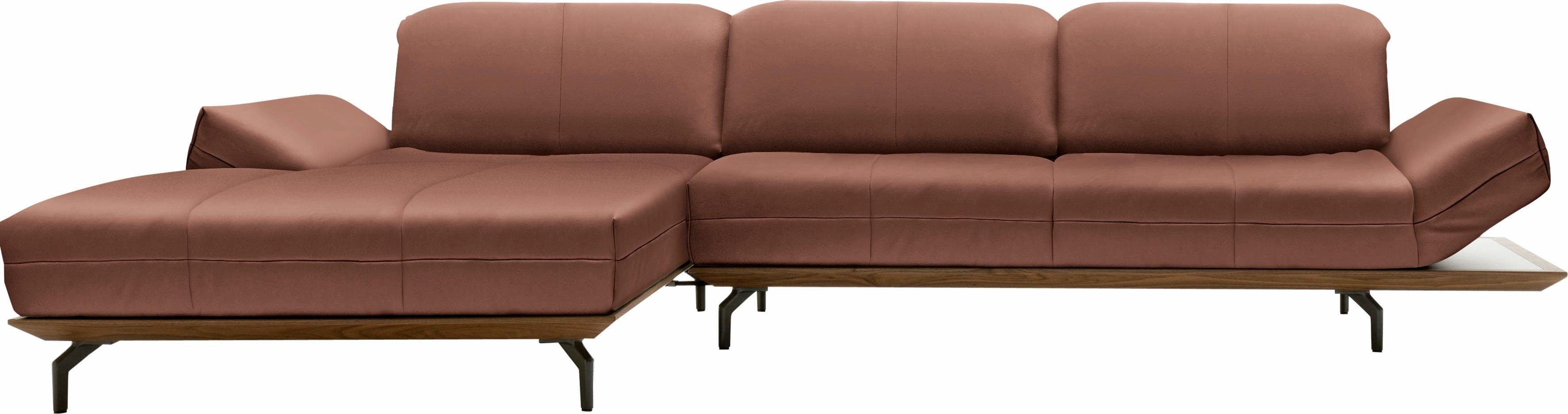 hülsta sofa Ecksofa hs.420, in 2 Qualitäten, Holzrahmen in Eiche Natur oder Nußbaum, Breite 313 cm