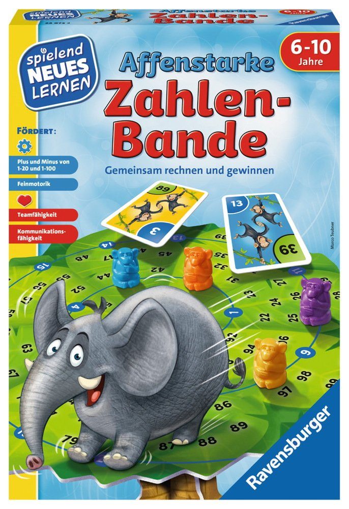 Ravensburger Spiel Neues Lernen Geschicklichkeitsspiel Affenstarke Zahlenbande 24973 von Ravensburger