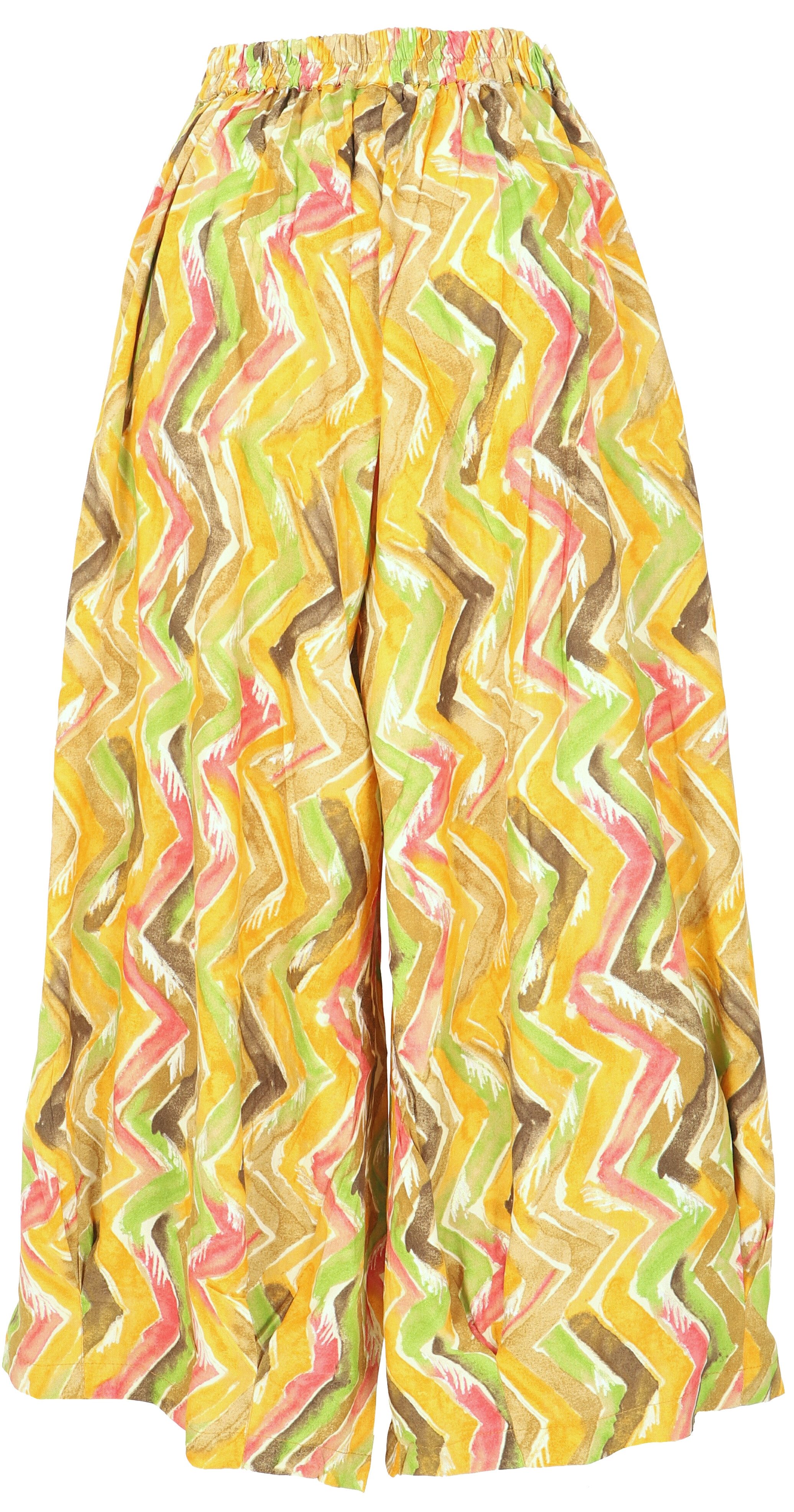 Guru-Shop Relaxhose Knöchellange Palazzohose, weite Boho.. alternative Bekleidung