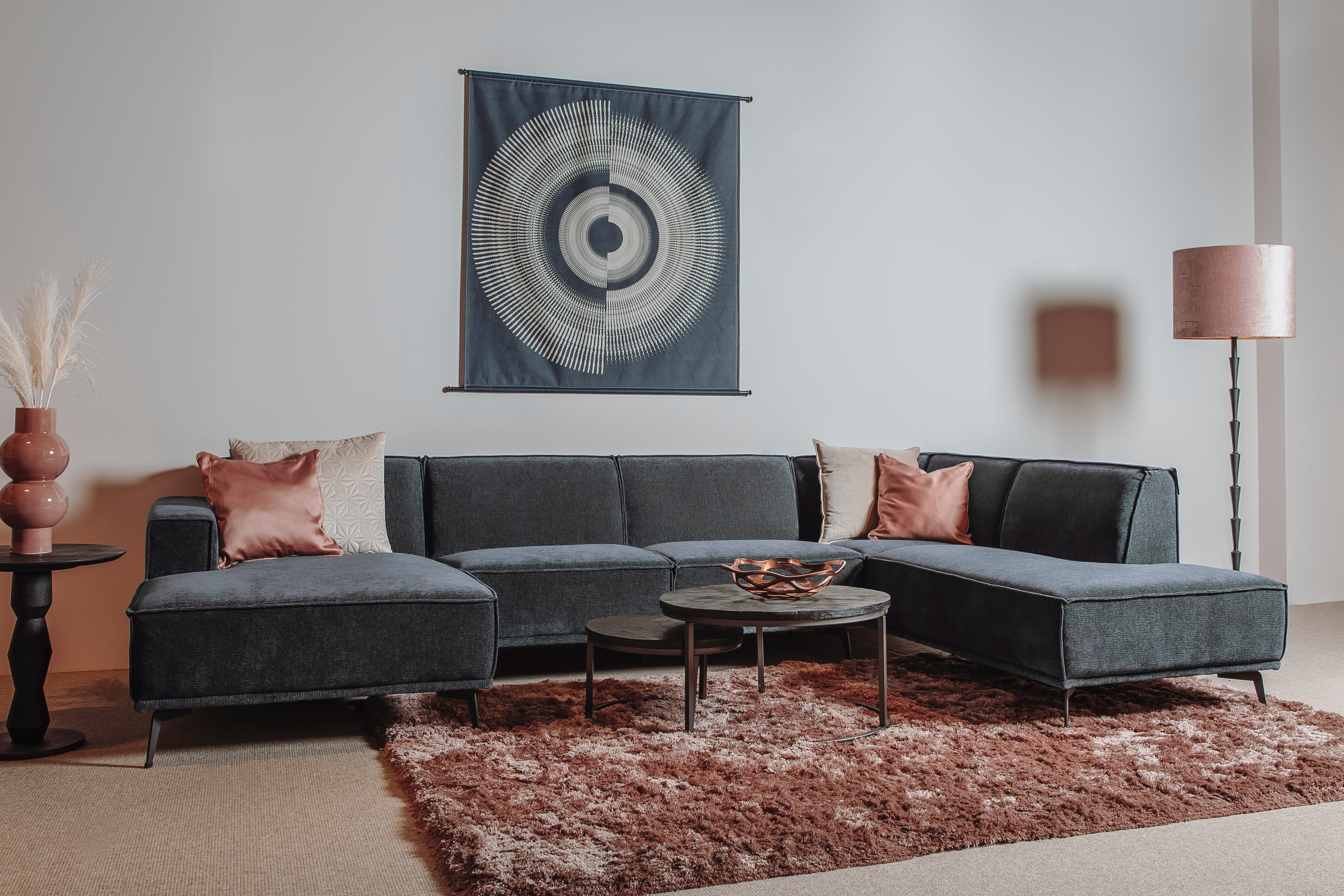 Wohnpalast Big-Sofa Leeds Loungesofa 350cm Ottomane R oder L - Ecksofa - Sofa