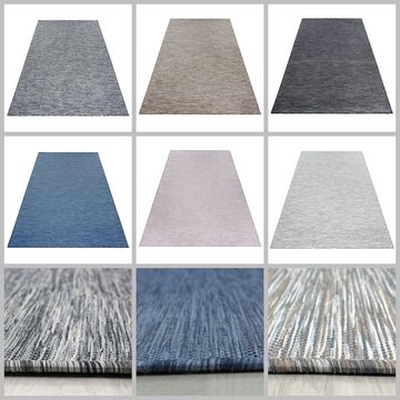Teppich Unicolor - Einfarbig, Teppium, Rechteckig, Höhe: 7 mm, Outdoor Teppich Einfarbig Teppich für Küche Balkon Terrasse