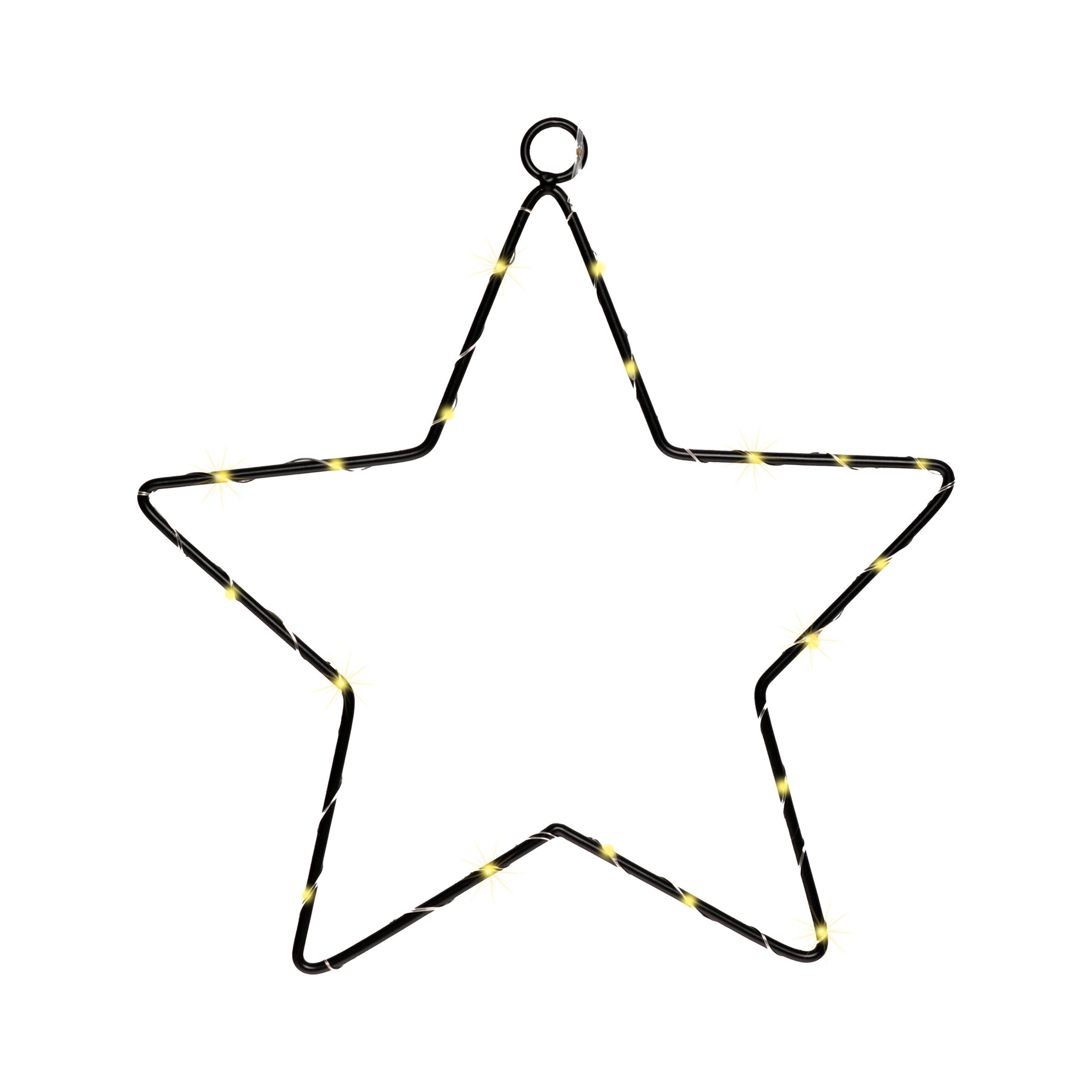 Spetebo LED Dekofigur Leuchtstern schwarz - Deko Weihnachtsstern für Innen, günstig online kaufen