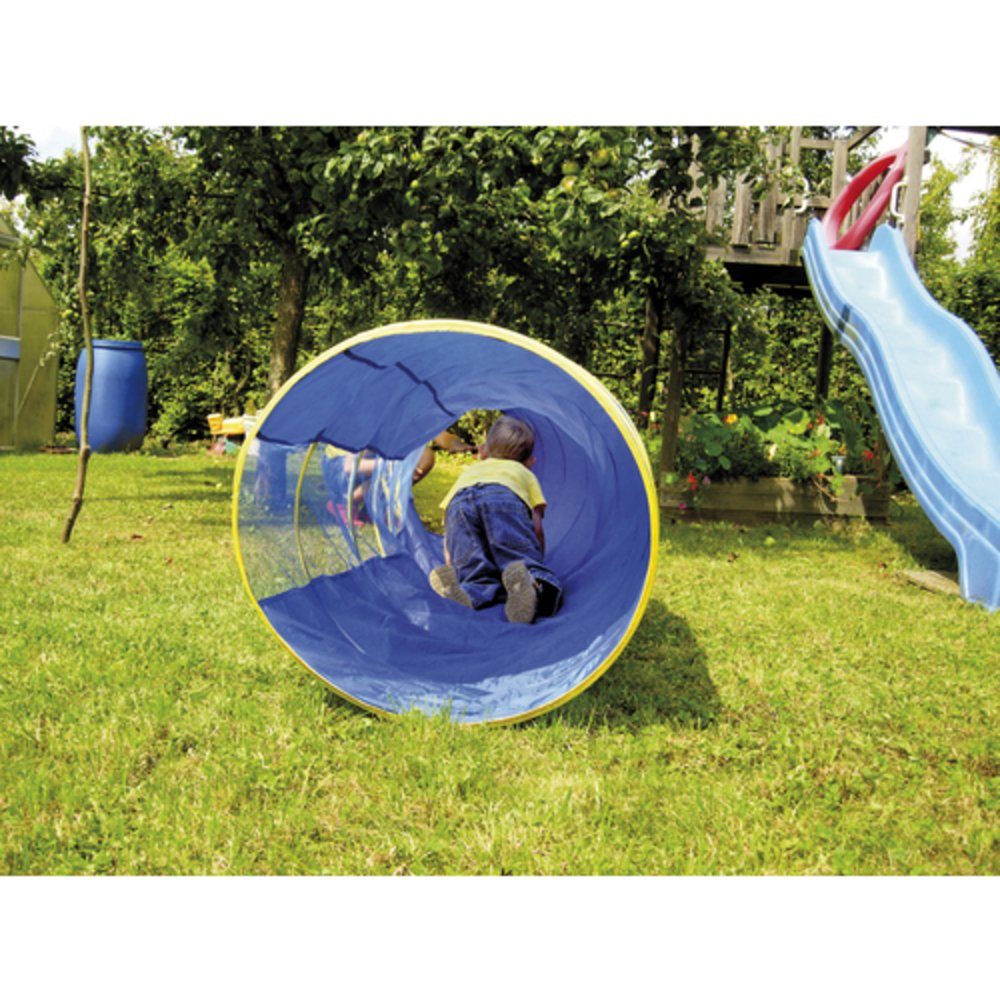 Kriechtunnel EDUPLAY 175cm Tasche Spielzeug-Gartenset mit blau,