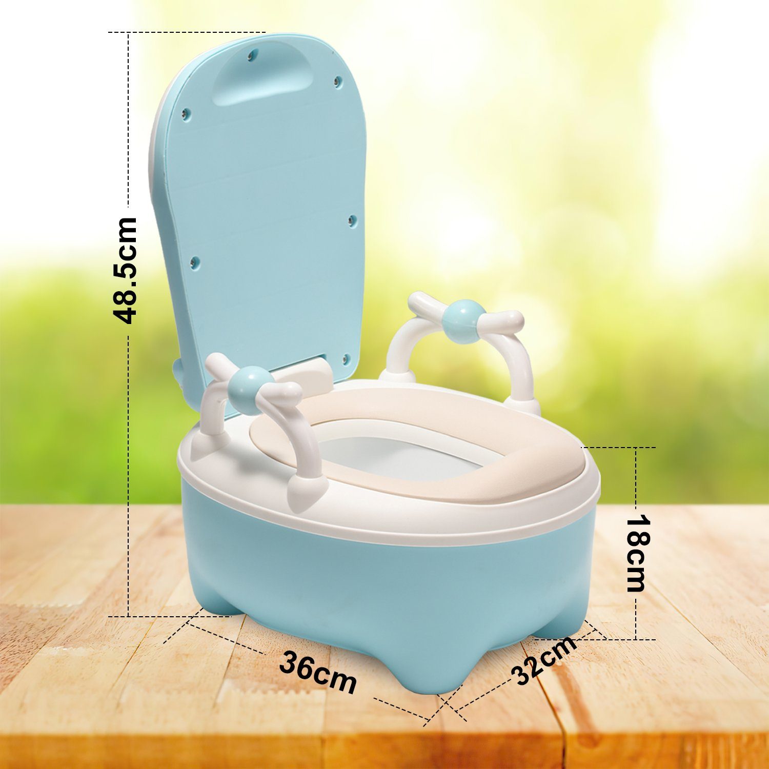 Clanmacy Toilettentrainer Kindertoilette Kinder Töpfchen Kindertöpfchen Baby Toilettensitz Blau, Kindertoilette