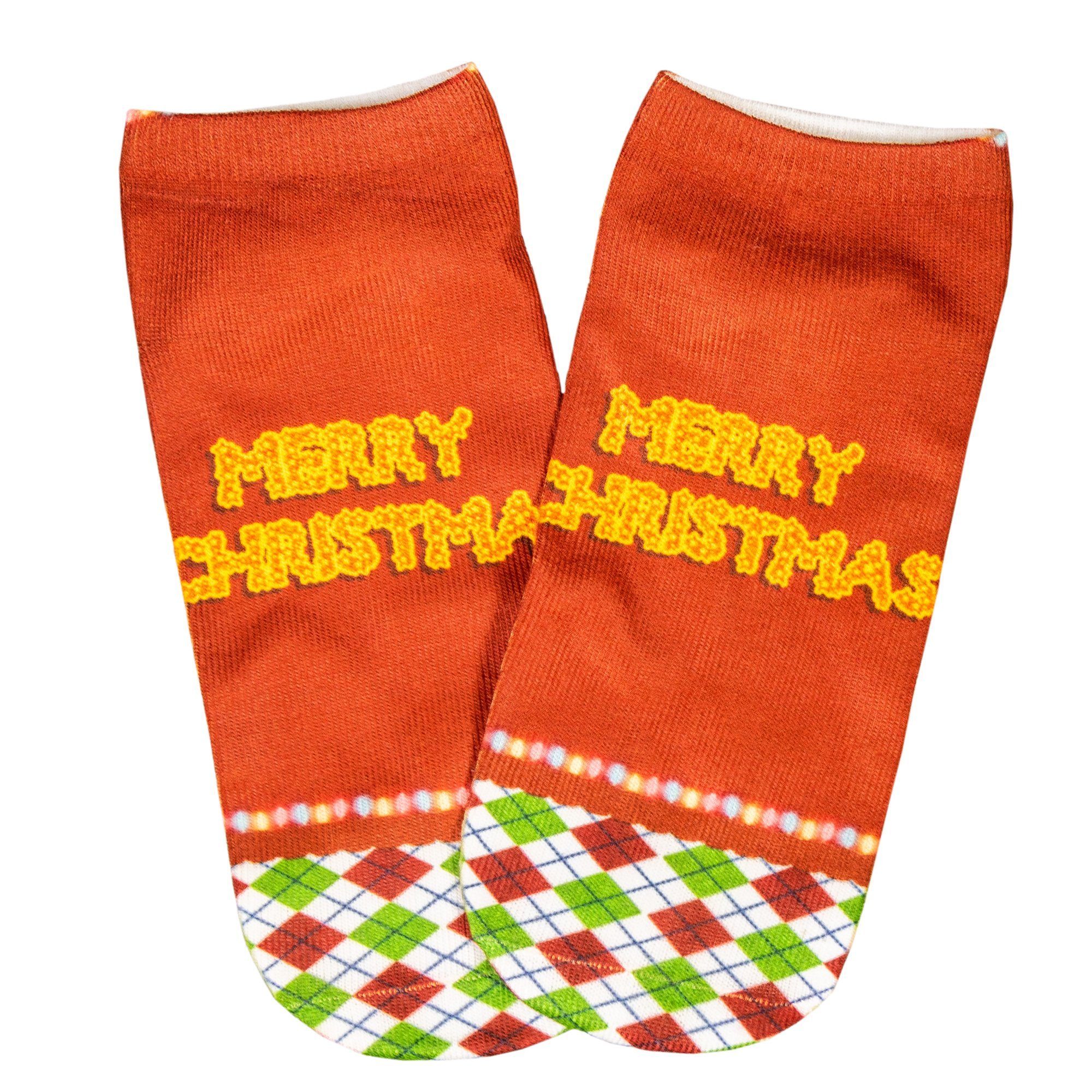 cosey Sneakersocken 1 Paar Sneaker-Weihnachts-Socken – Einheits-Розмір 33-40 Merry Christmas