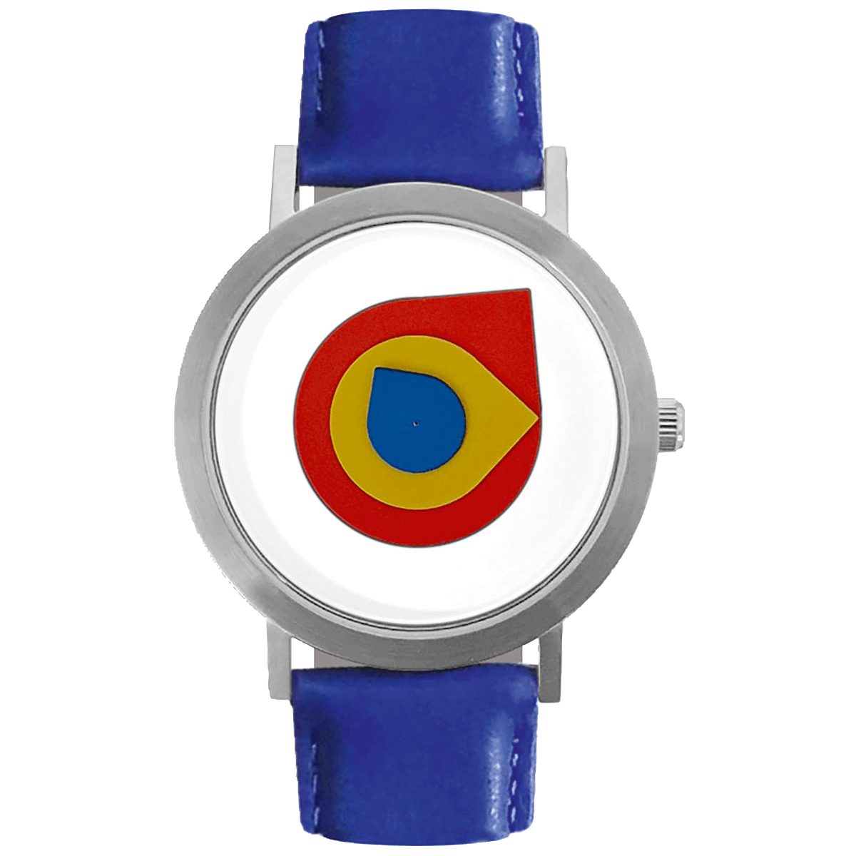 Quarzuhr Bauhaus-Armbanduhr, blau.