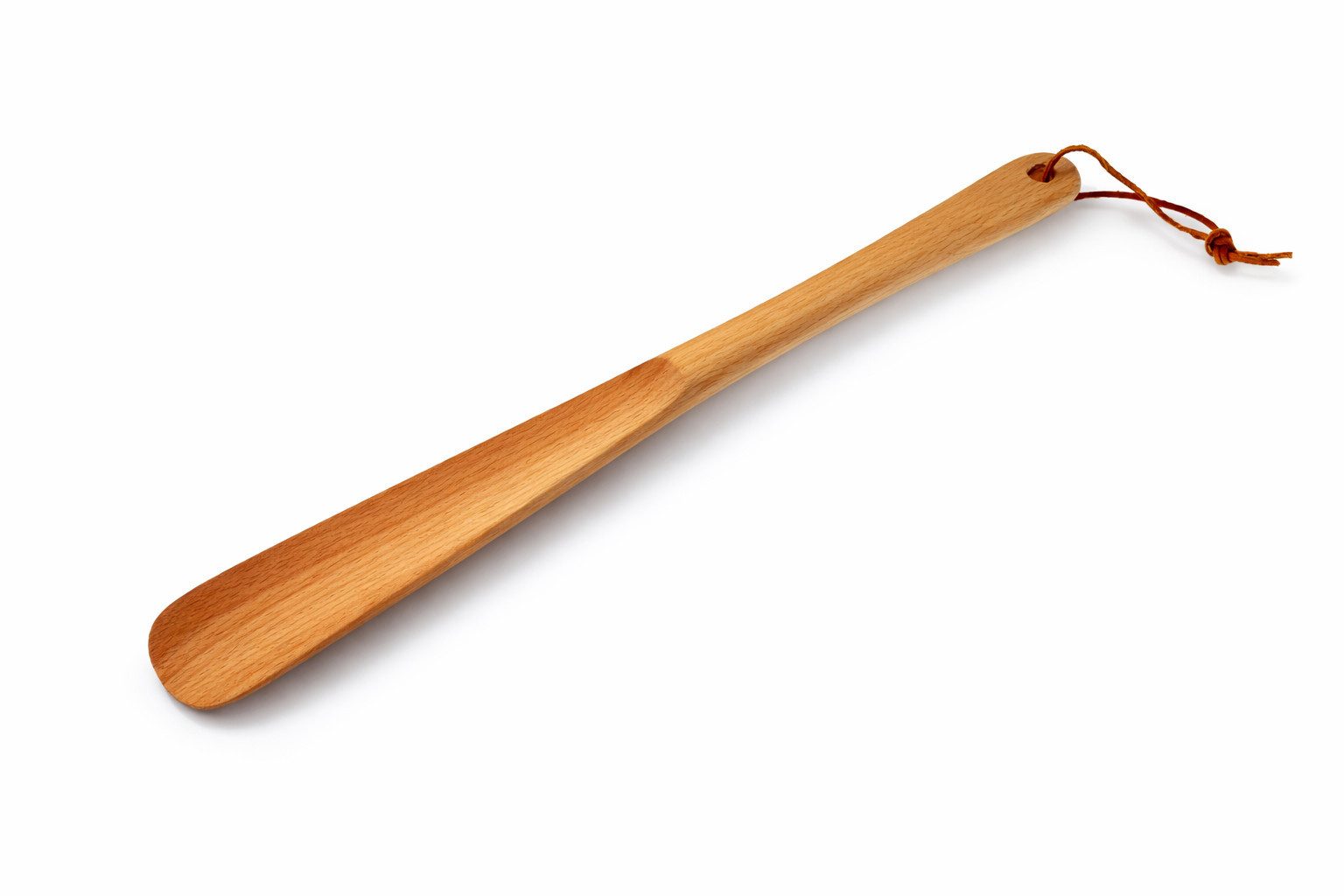 Schuhlöffel Holz Schuhlöffel geölt ca. 37cm lang mit Lederbändchen zum Aufhängen