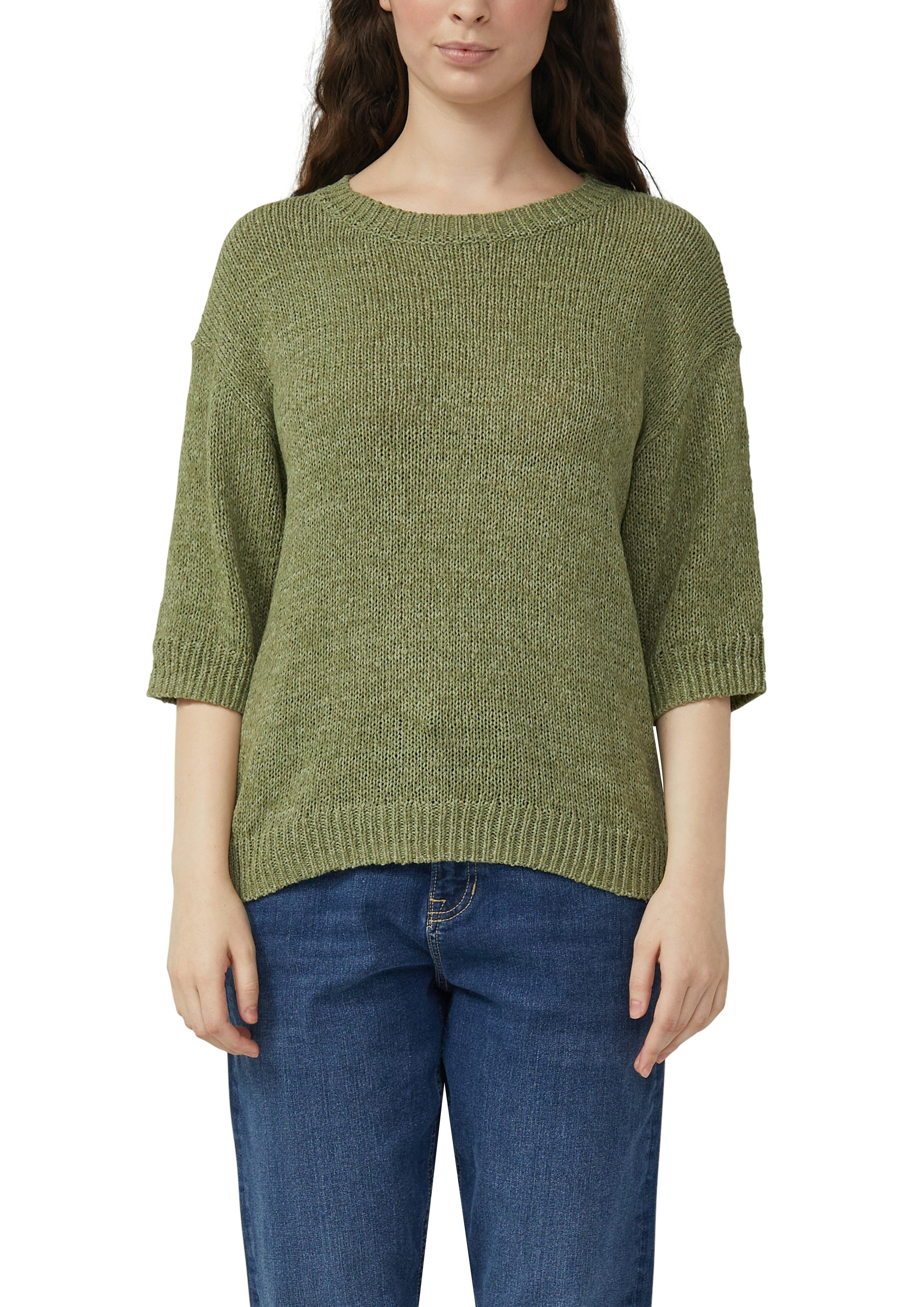 s.Oliver 3/4 Arm-Pullover Strickpullover mit Rundhals