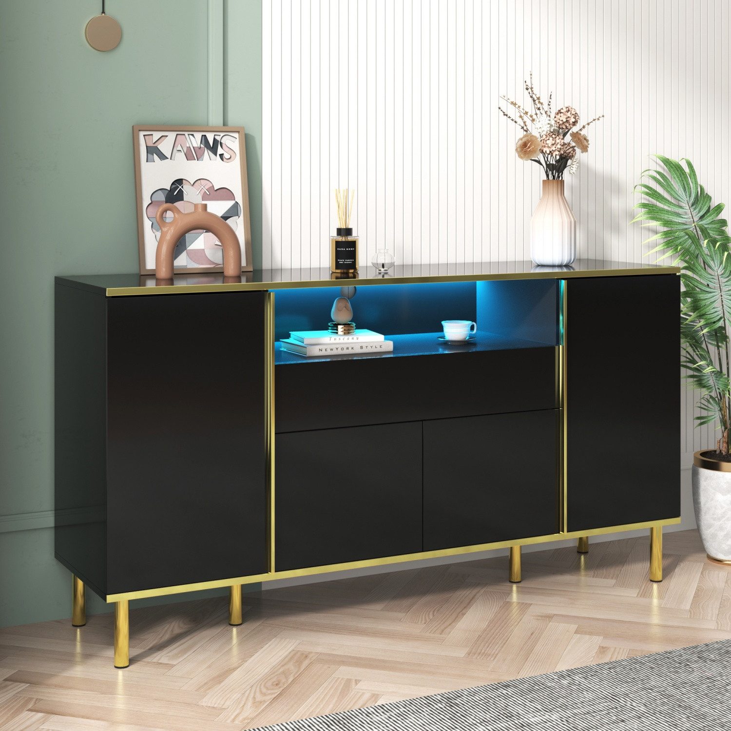 Fanttik Sideboard Schubkastenkommode Sideboard Highboard für günstig online kaufen