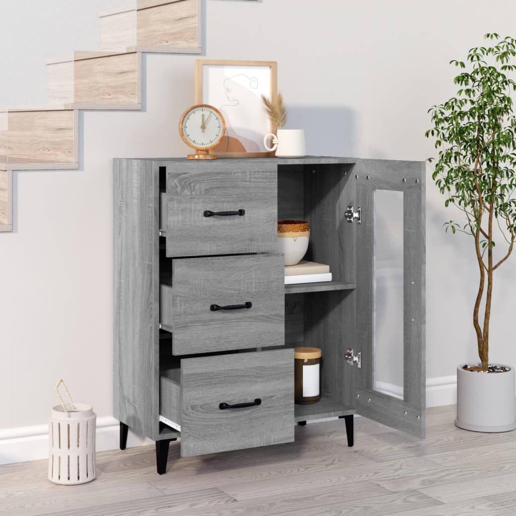 vidaXL Sideboard Sideboard Grau Sonoma 69,5x34x90 günstig online kaufen