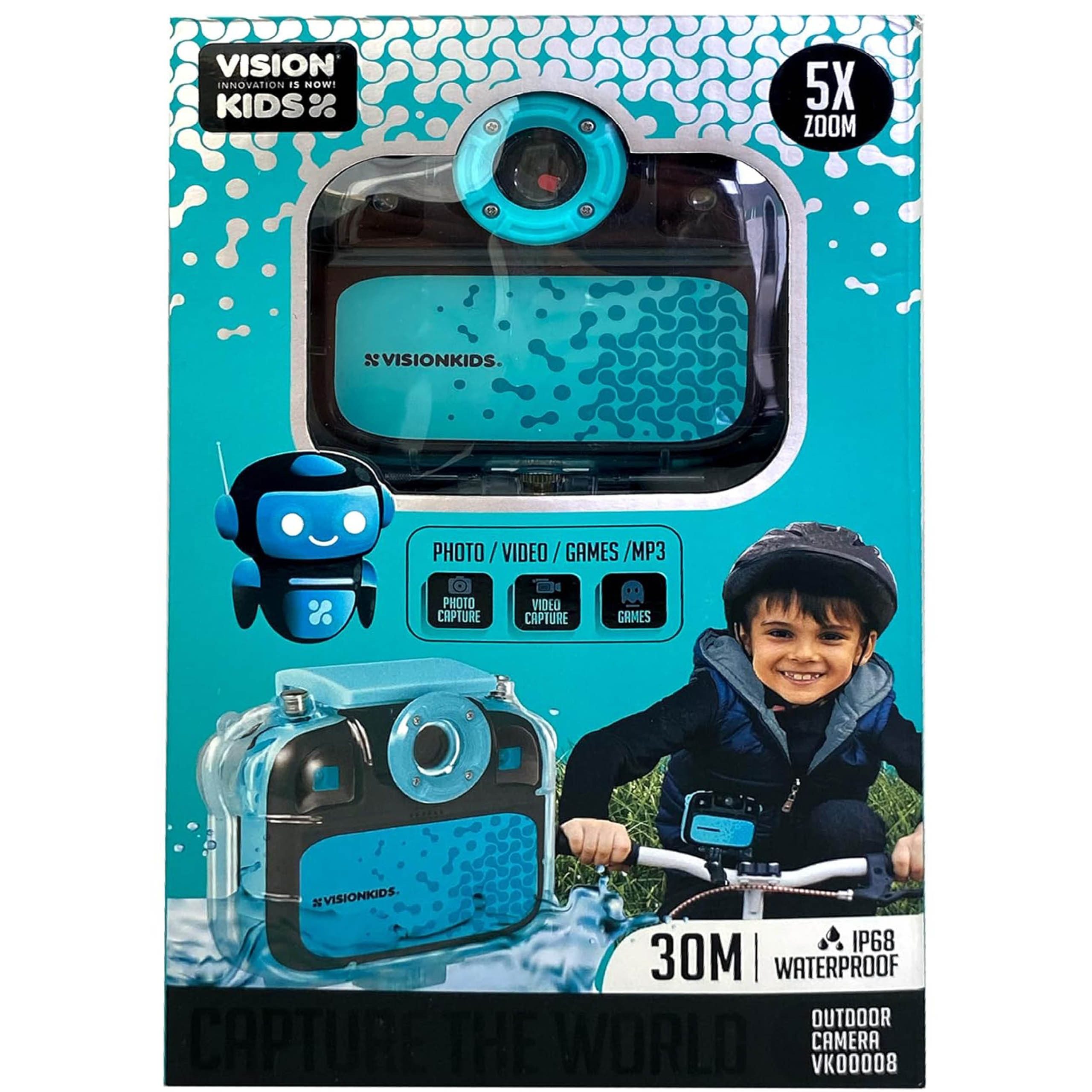 Sarcia.eu Wasserdichte Sportkamera für Kinder – Full-HD Spielzeugkamera Superzoom-Kamera
