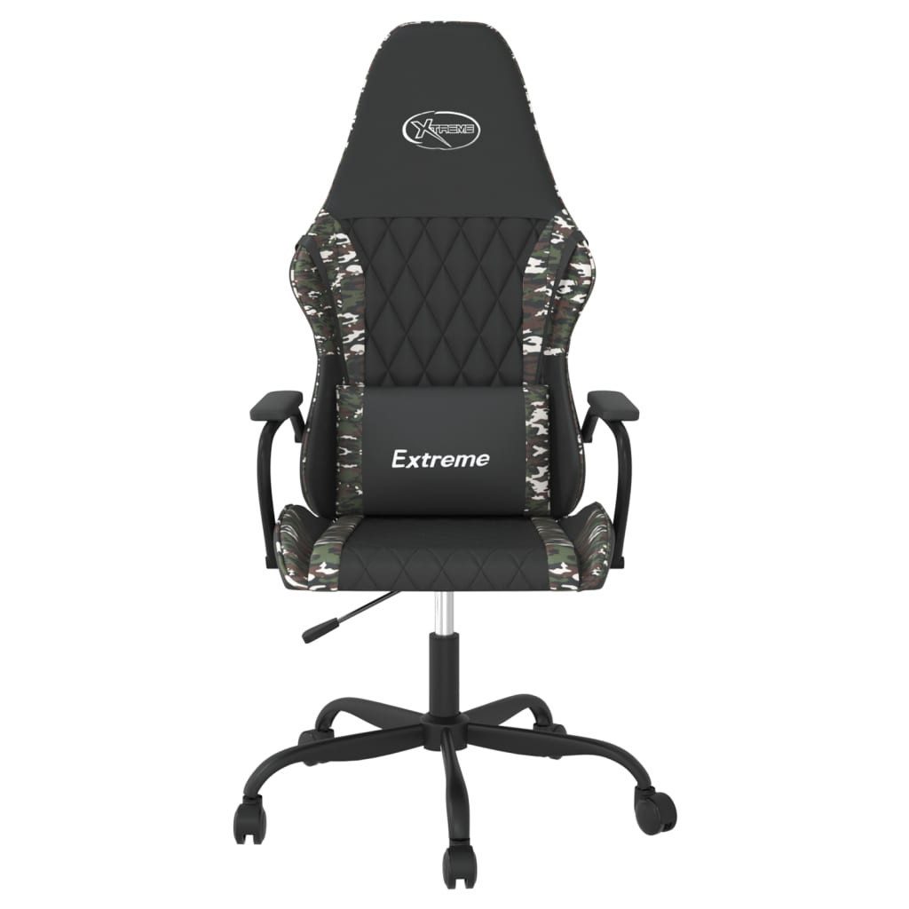 vidaXL Gaming-Stuhl Gaming-Stuhl mit Massagefunktion Schwarz Tarnfarben Kunstleder (1 St)
