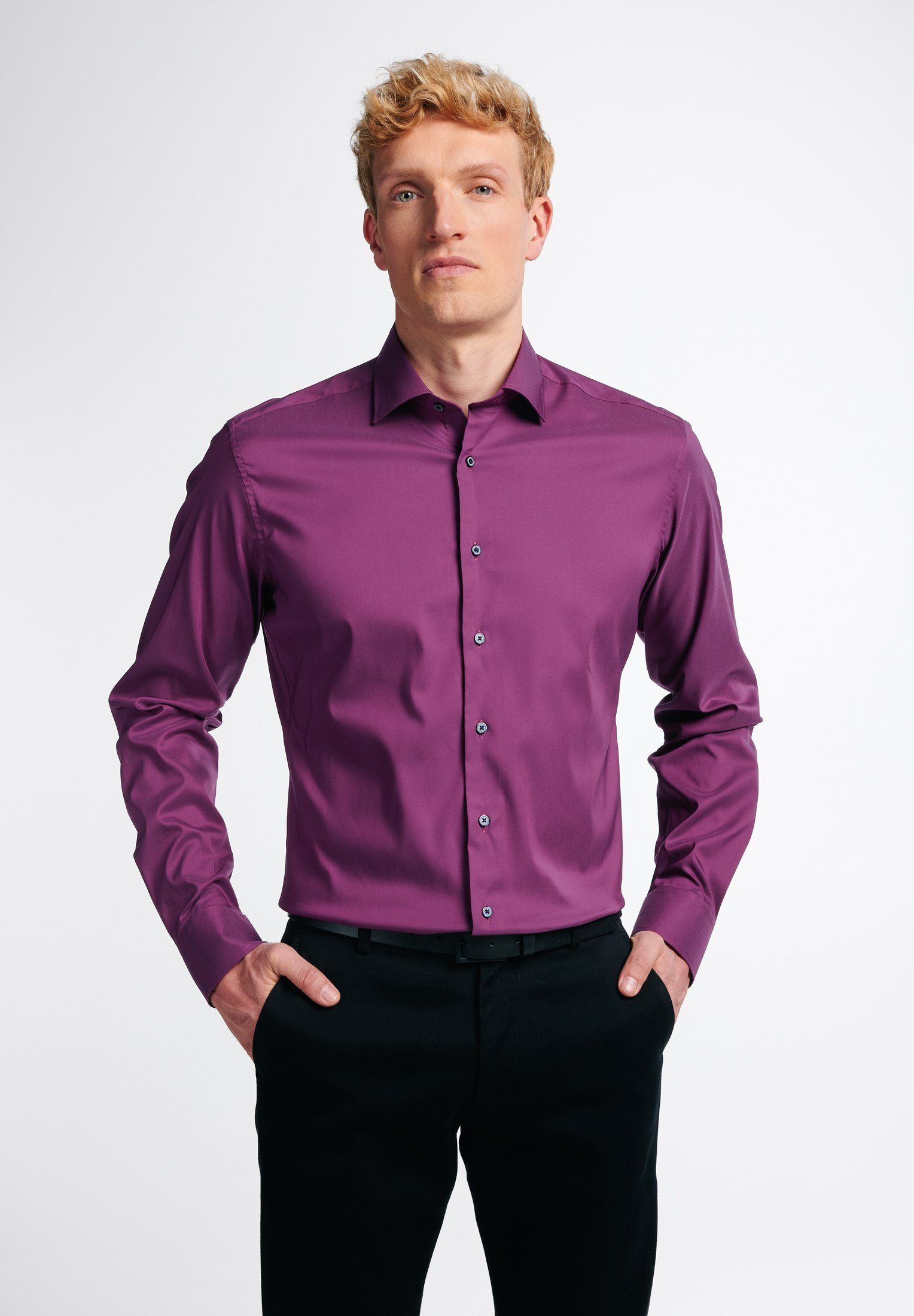 Eterna Langarmhemd SLIM FIT EASY IRON günstig online kaufen