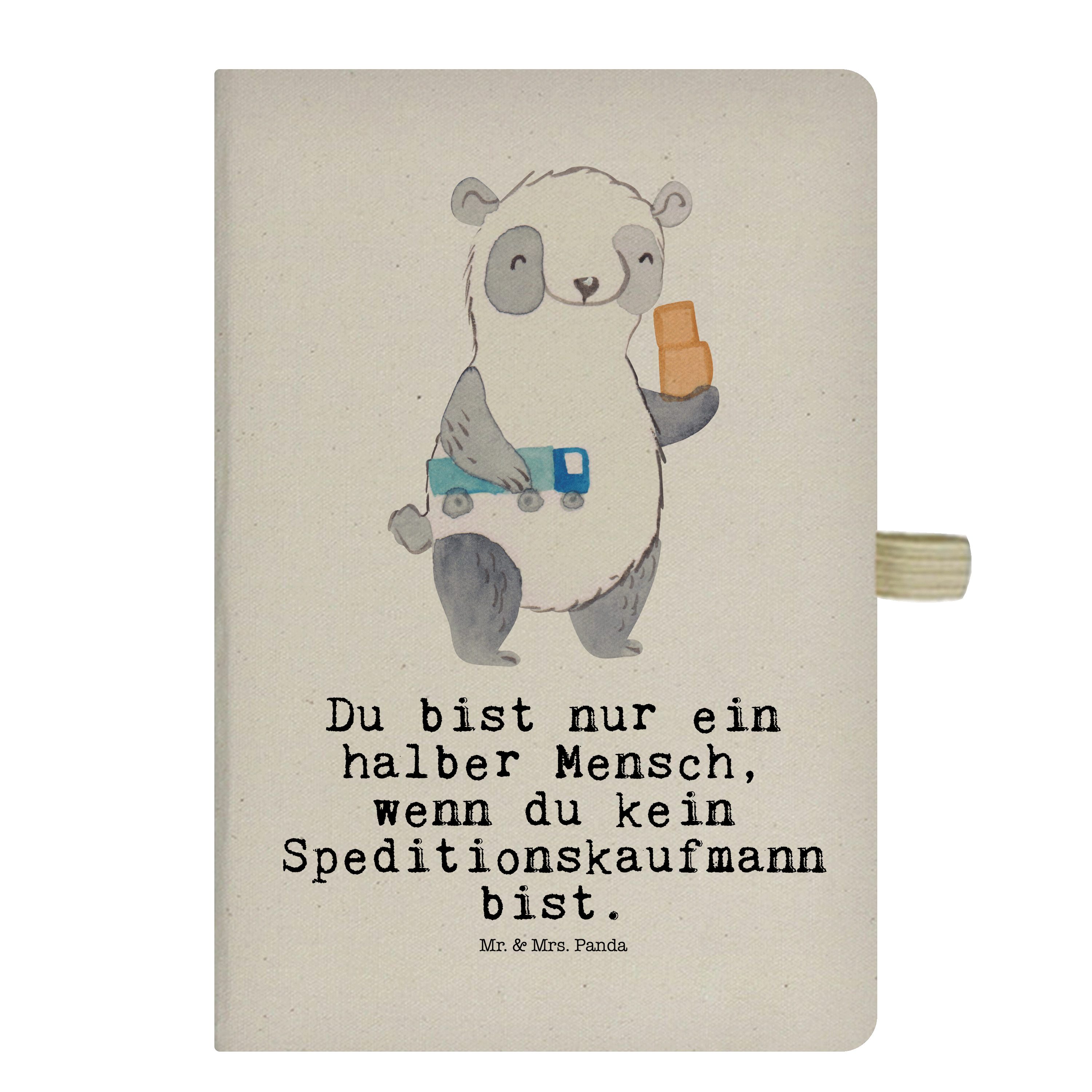Mr. & Mrs. Panda Notizbuch Speditionskaufmann mit Herz - Transparent - Geschenk, Adressbuch, Sch Mr. & Mrs. Panda