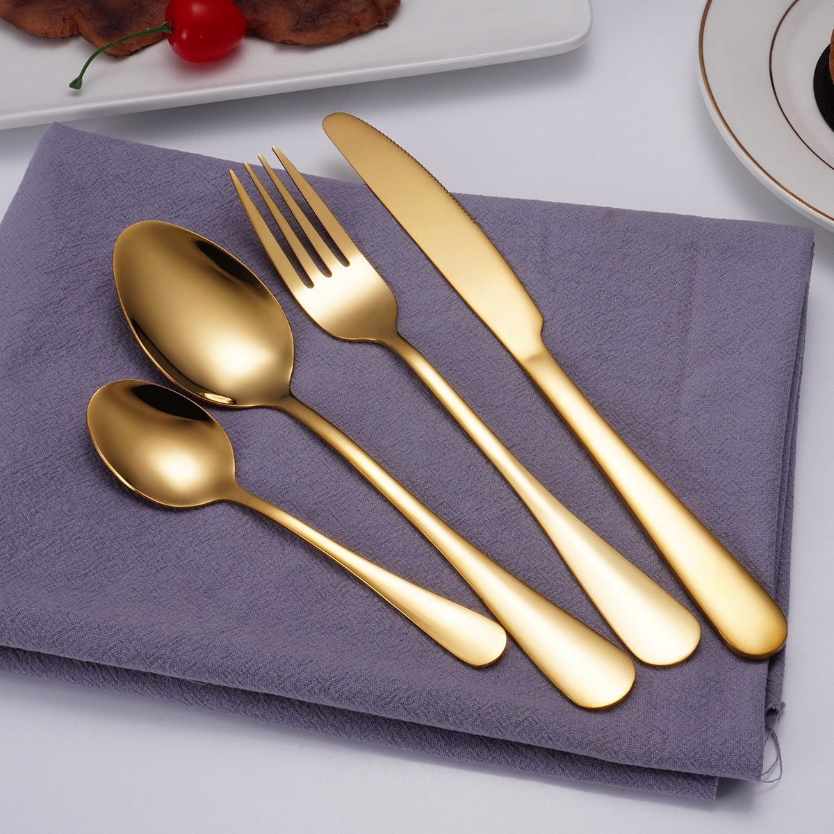 Faizee Home Besteck-Set Besteck-Set 24 tlg. Edelstahlbesteck für. 6 Personen Gift Box (24-tlg), Edelstahl