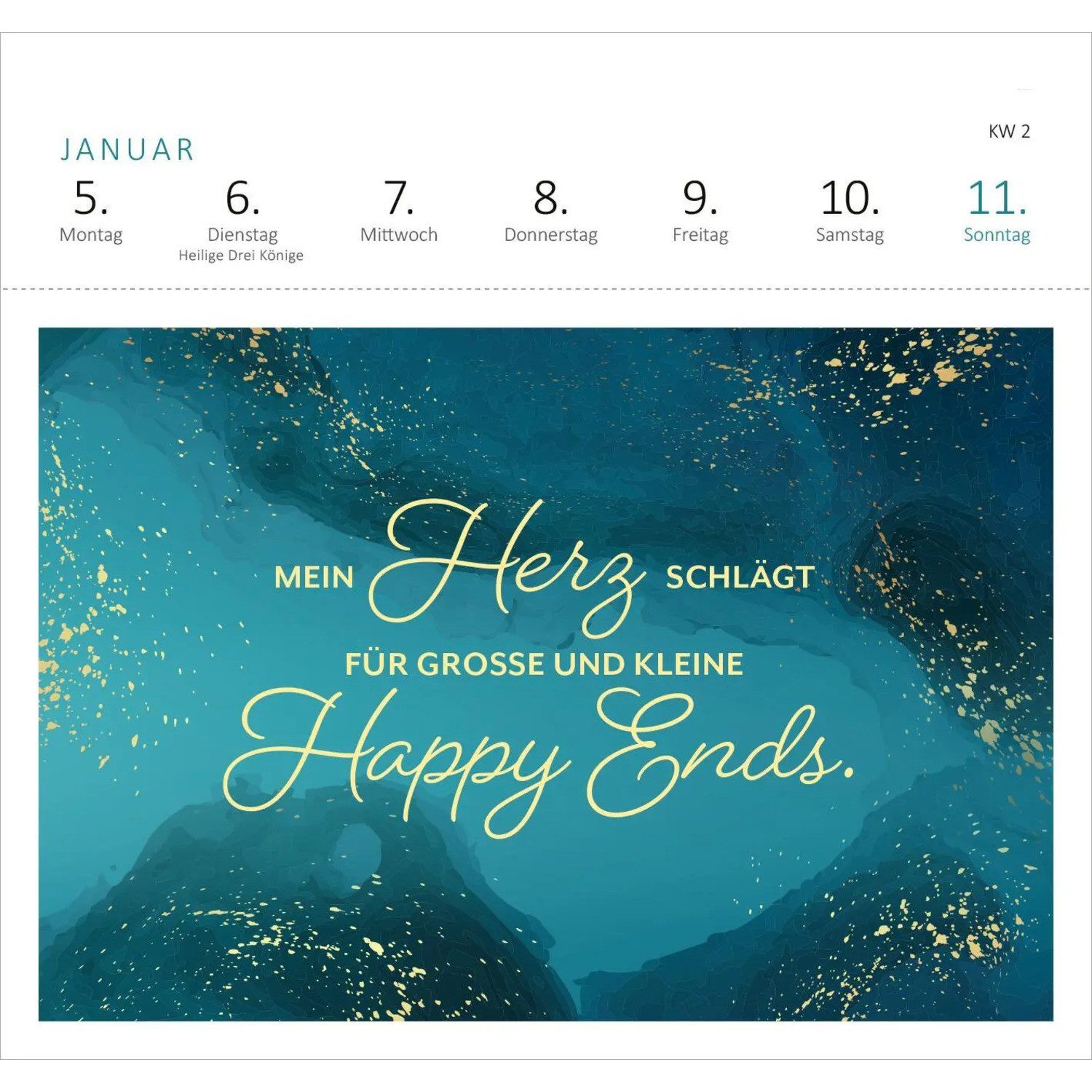 Ars Edition Tischkalender Postkartenkalender Feel the love 2026