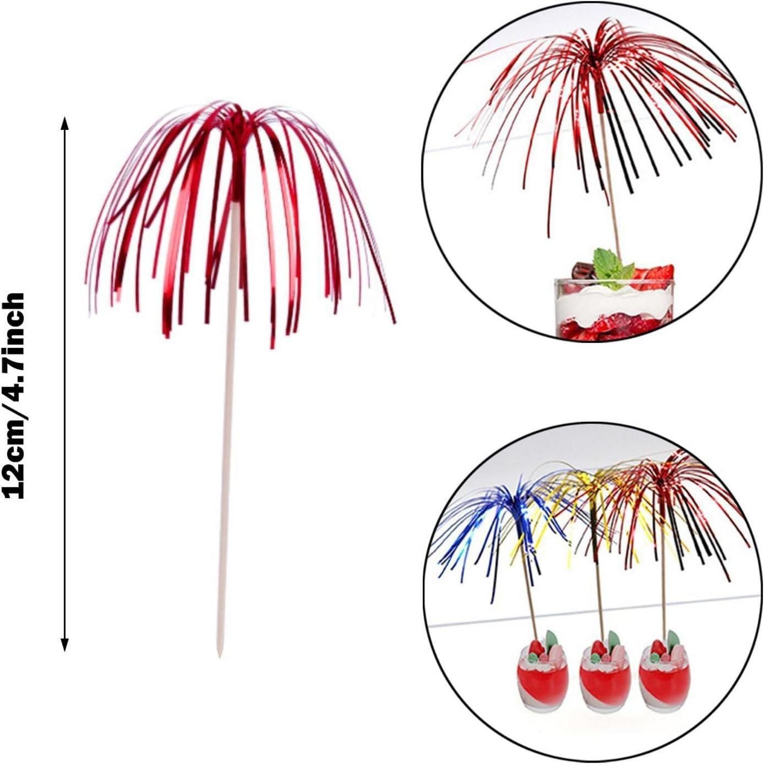 LuxusKollektion Partyspieße Feuerwerk Sticks 10cm Kuchen Deko Party Weihnachtsdeko 400