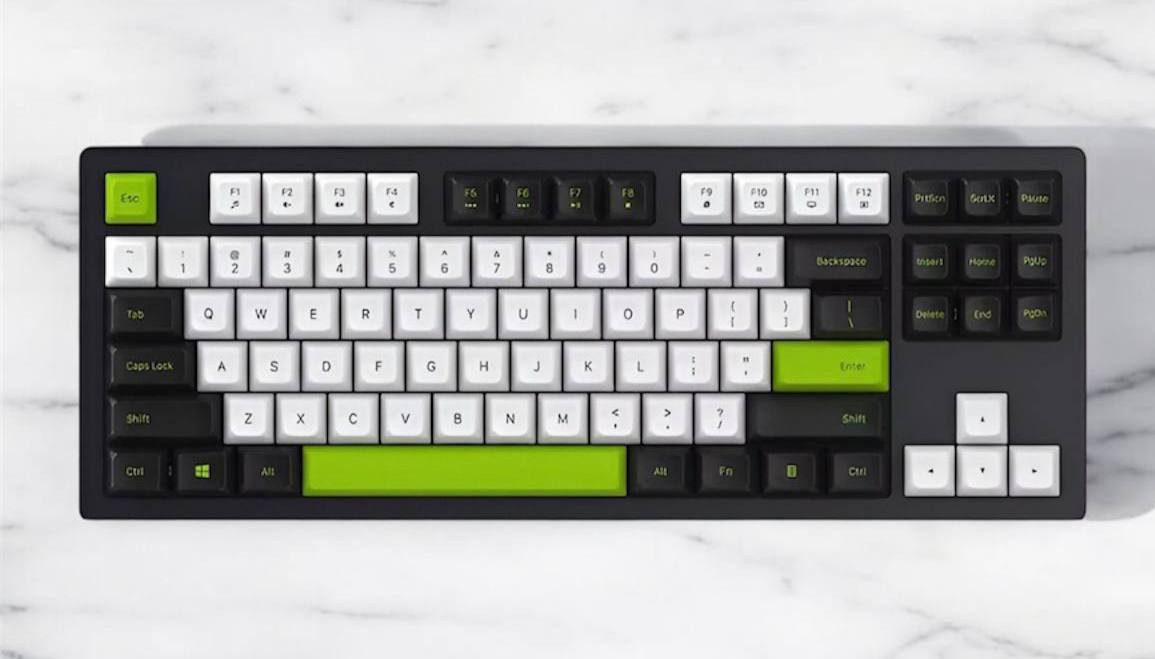 Goldstern-Tech mechanische Tastatur, 87 Tasten, Gaming-Tastatur (Hot-Swap, Tri-Mode & 200h Akku in Premium-Alu)