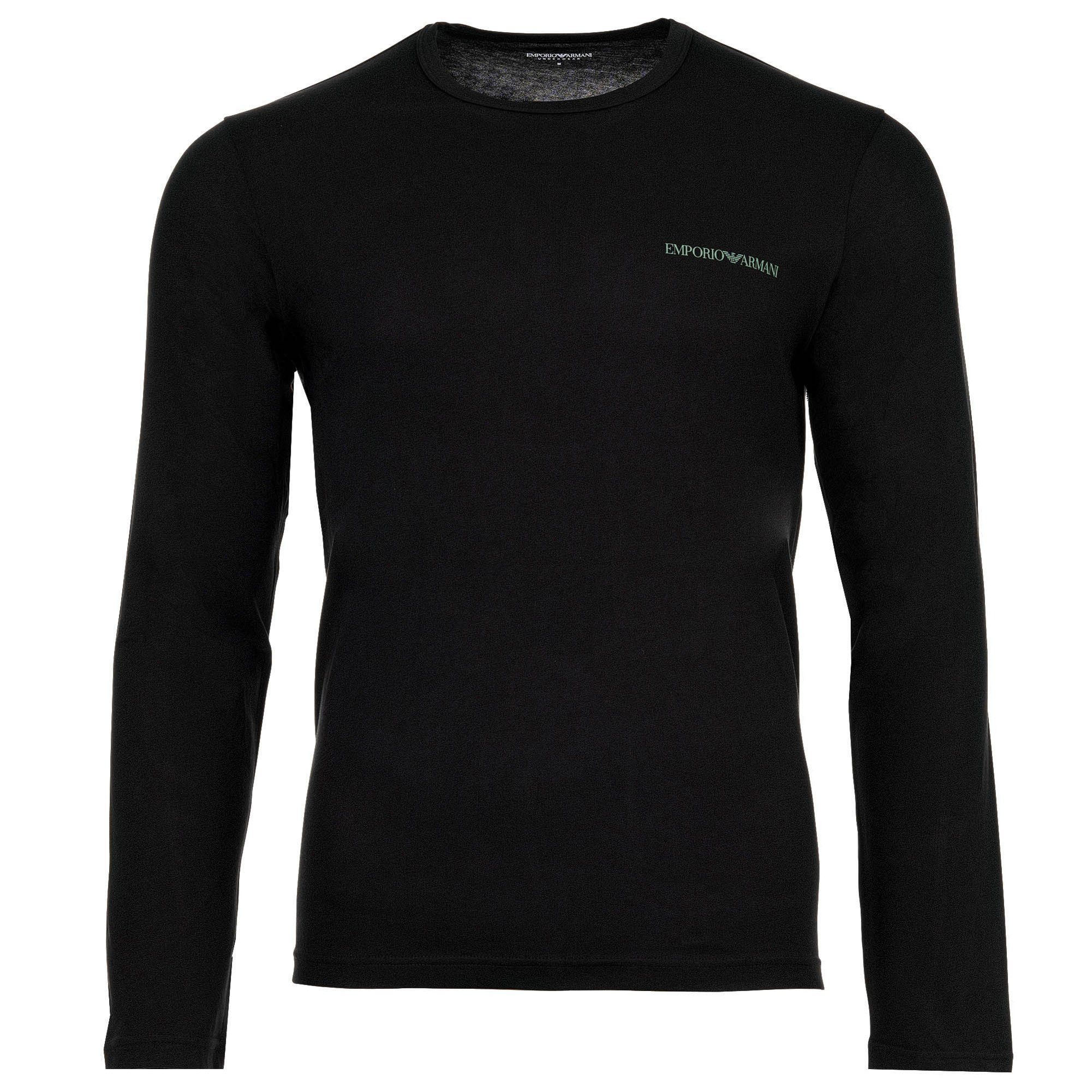 Emporio Armani T-Shirt Herren Longsleeve 1er Pack Baumwolle Pure Cotton (Packung, 1er Pack)