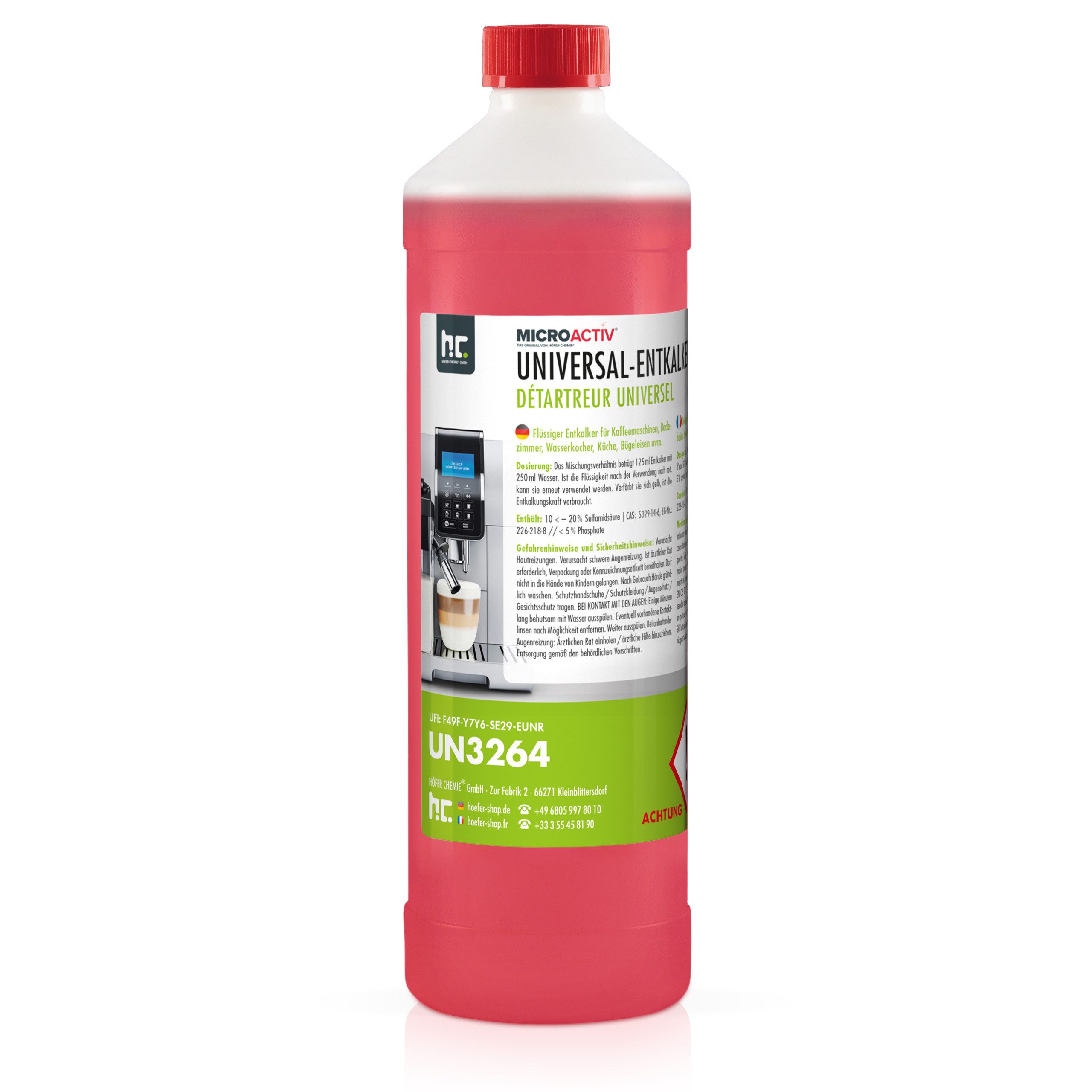 1 L Microactiv® Universal Entkalker mit Farbindikator Grundreiniger