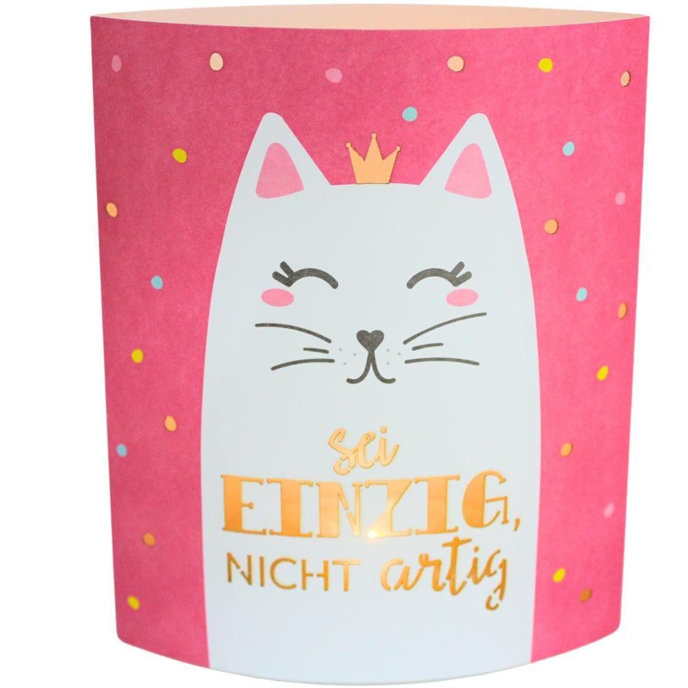 Dekohelden24 LED Dekolicht Poesielicht - Nachtlicht - Stimmungslicht - Dekolicht in pink., cm.