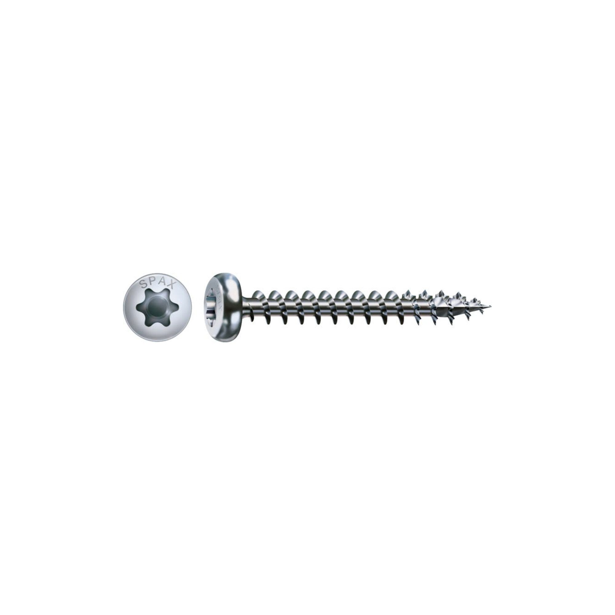 SPAX Holzbauschraube Spax Universalschraube 4 x 50 mm Halbrundkopf T-STAR plus Vollgewinde