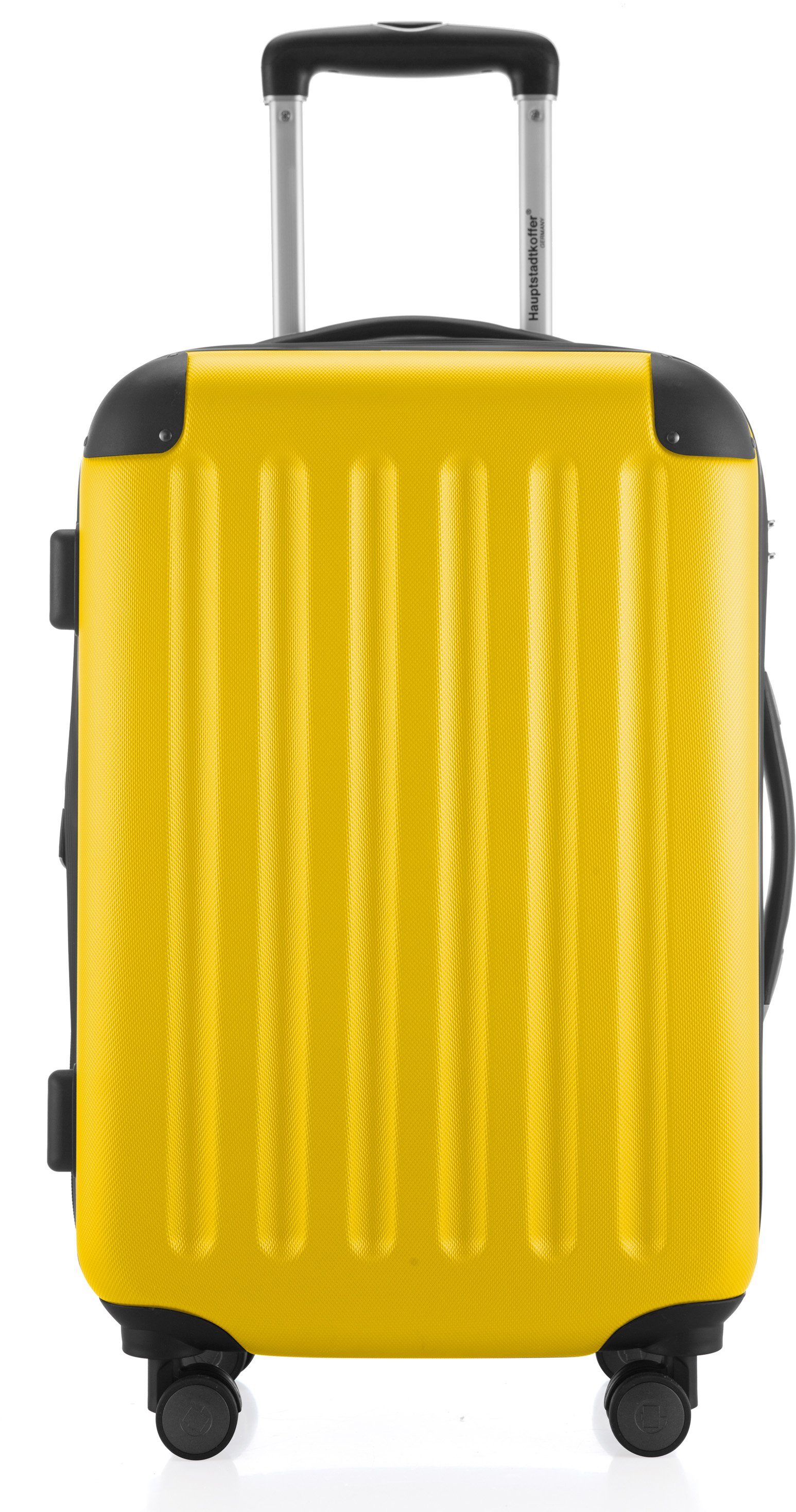 Hartschalen-Trolley Spree, 4 gelb Hauptstadtkoffer Rollen