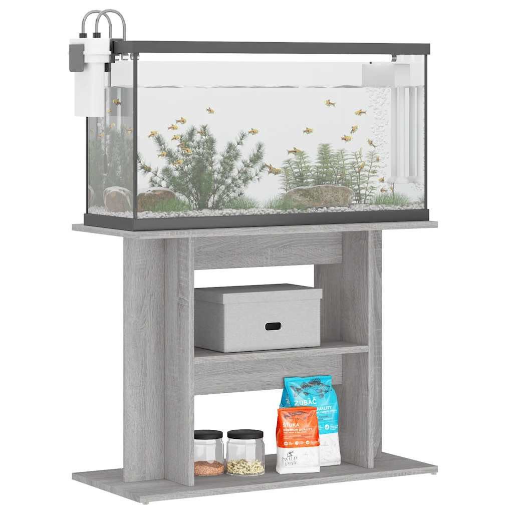 vidaXL Aquariumunterschrank Aquariumständer Betongrau 80 x 35 x 60 cm Holzw günstig online kaufen
