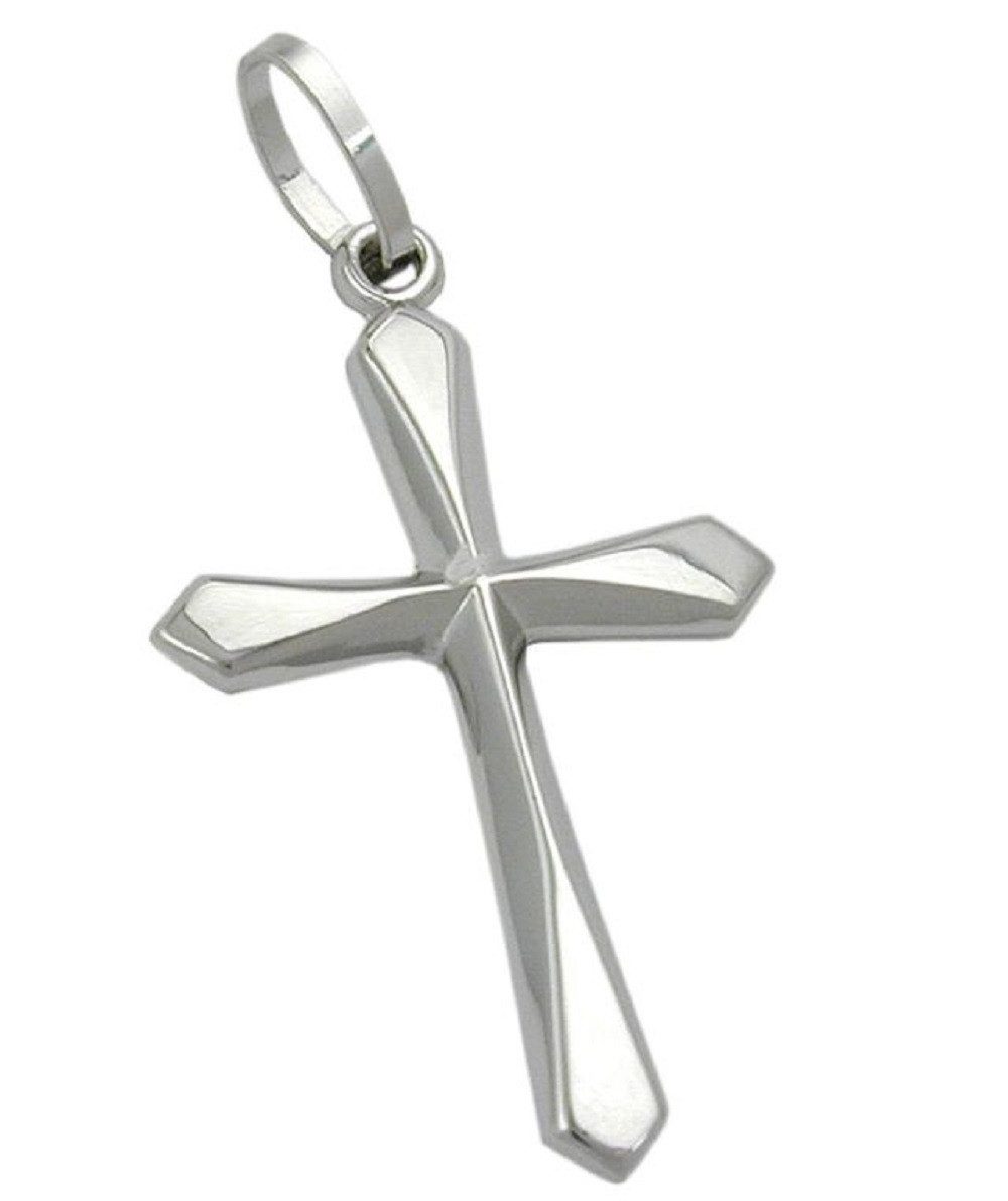 Kettenanhänger Anhänger Kreuz glänzend 375 Gold 23 x 14 mm