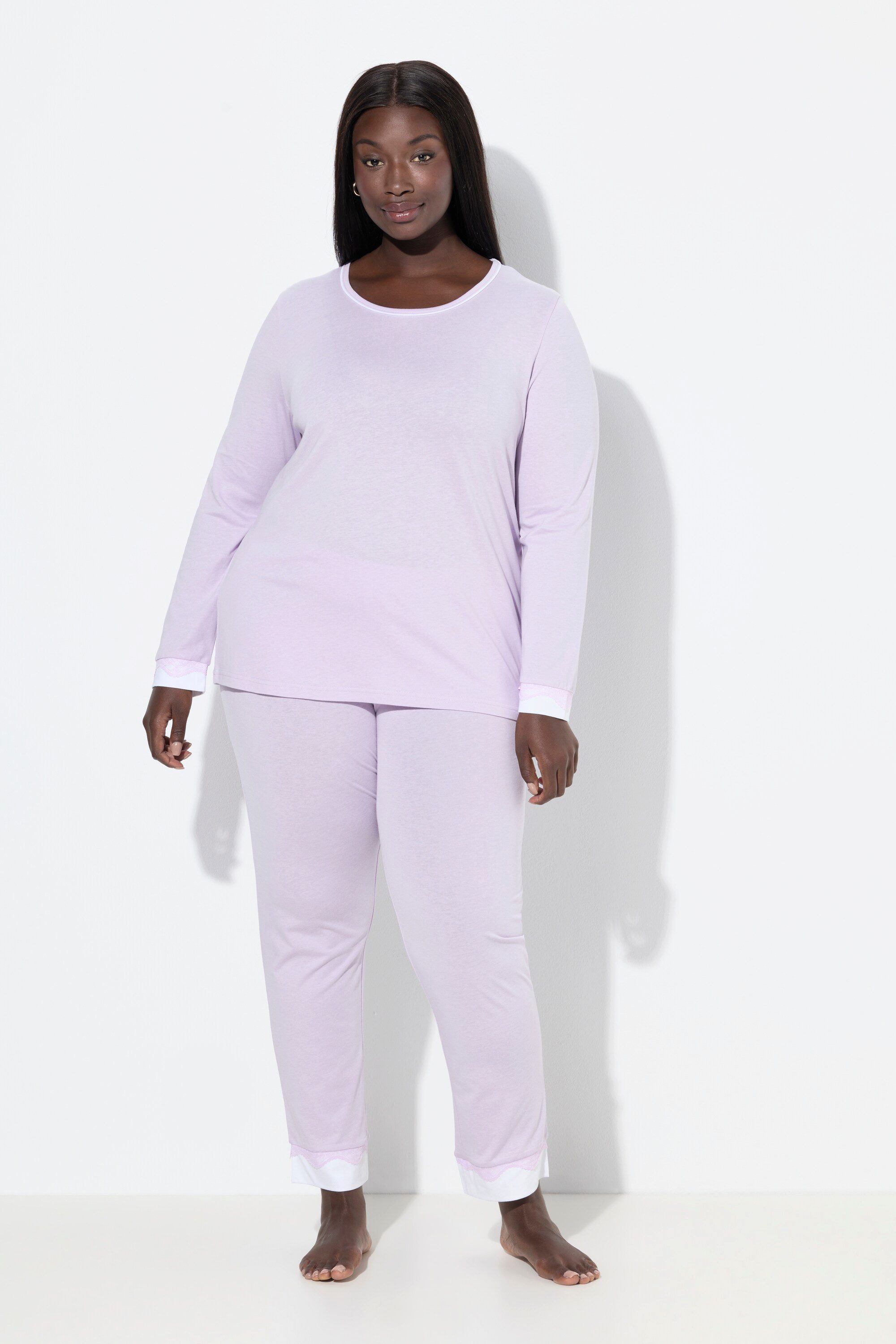 Ulla Popken Pyjama Pyjama Zweiteiler Spitze günstig online kaufen
