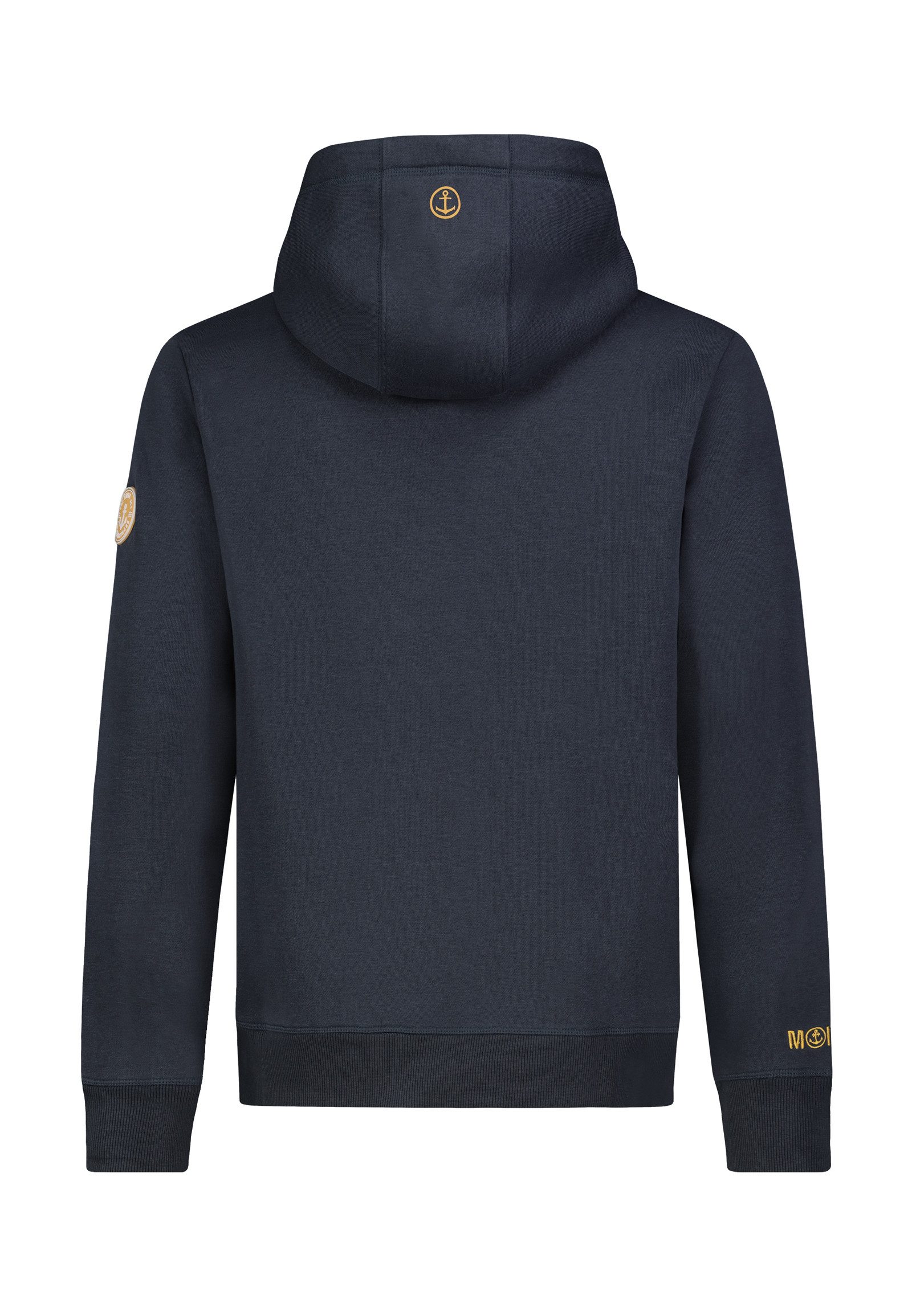 Eight2Nine Kapuzenpullover Herren Hoodie Küstenprint Sweater, Kapuzensweatshirt mit Kängurutasche, mit Kapuze