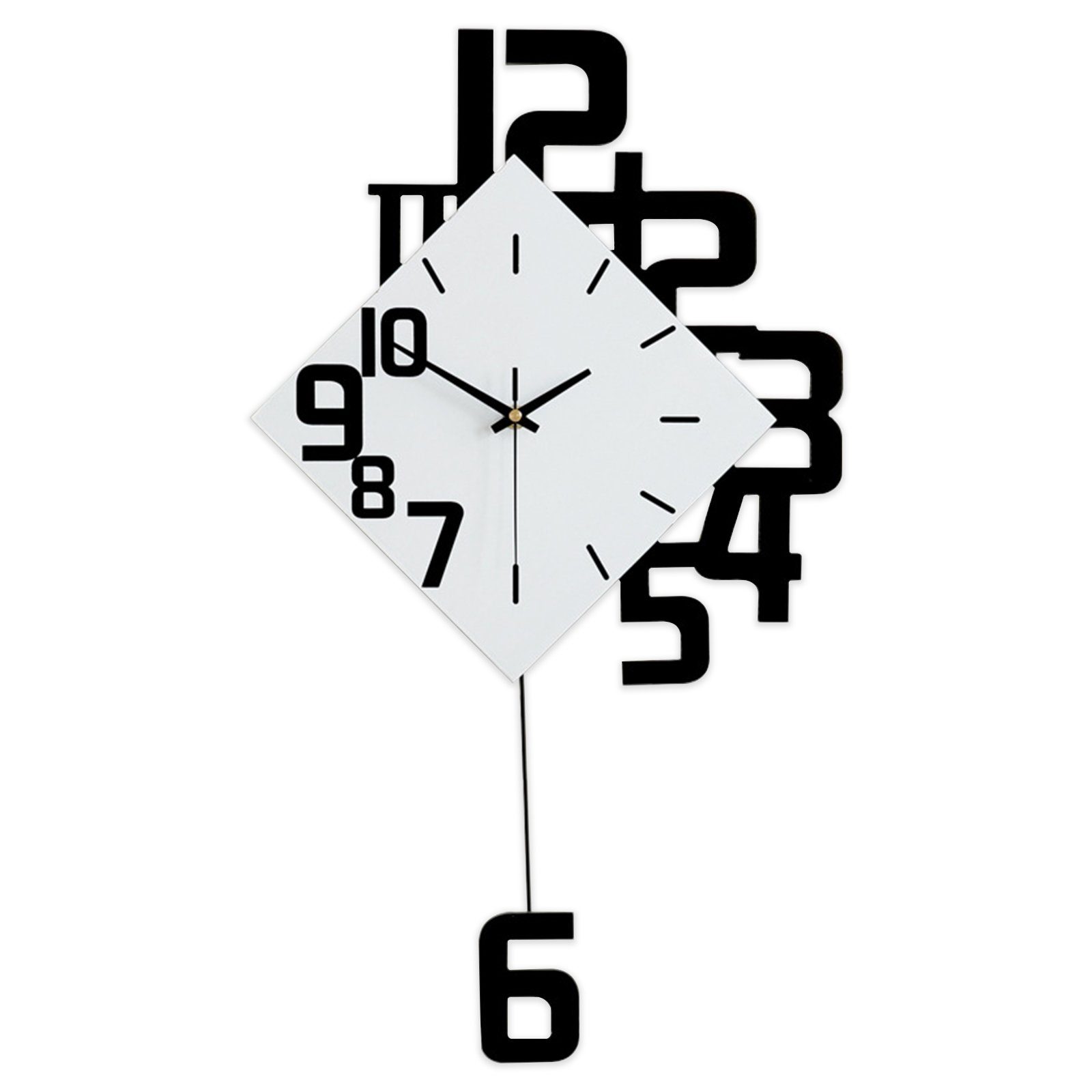 TWSOUL Pendelwanduhr Modische schlichte Wanduhr,Wohnzimmer-Wanduhr (Leiser günstig online kaufen