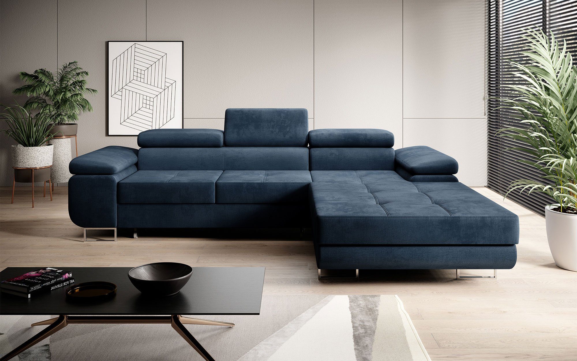 Luxusbetten24 Schlafsofa Designer Sofa Calvera, mit günstig online kaufen