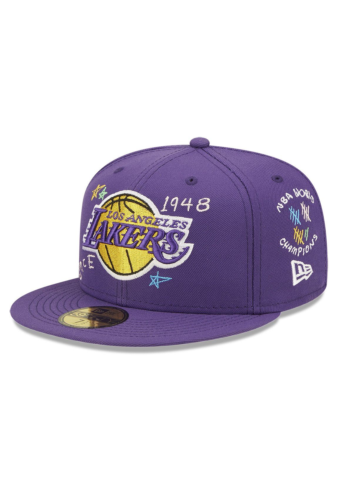 New Era Fitted Cap New Era Scribble 59Fifty Cap LOS ANGELES LAKERS Lila