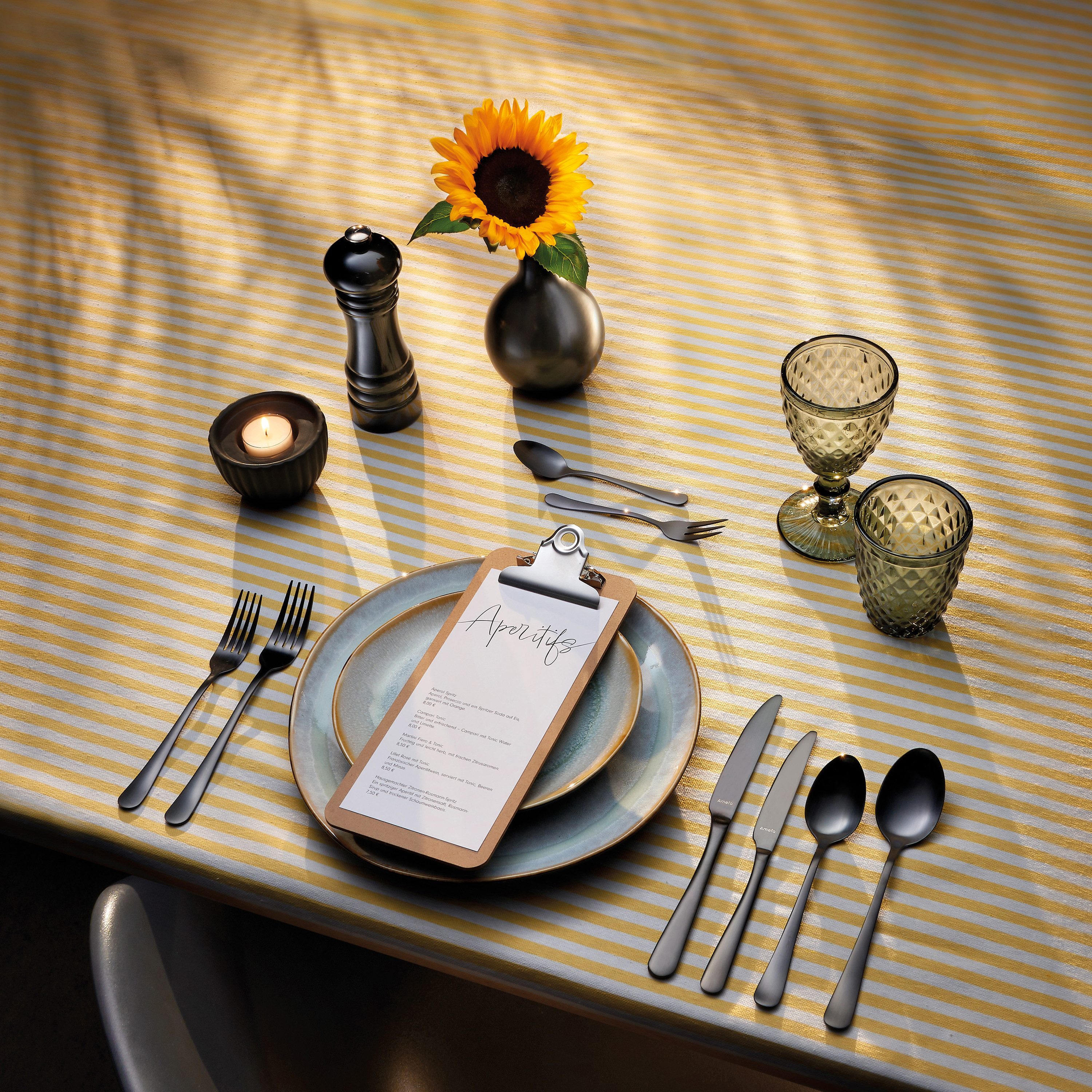 Amefa Kuchengabel AUSTIN (6 Stück), PVD schwarz, satiniert