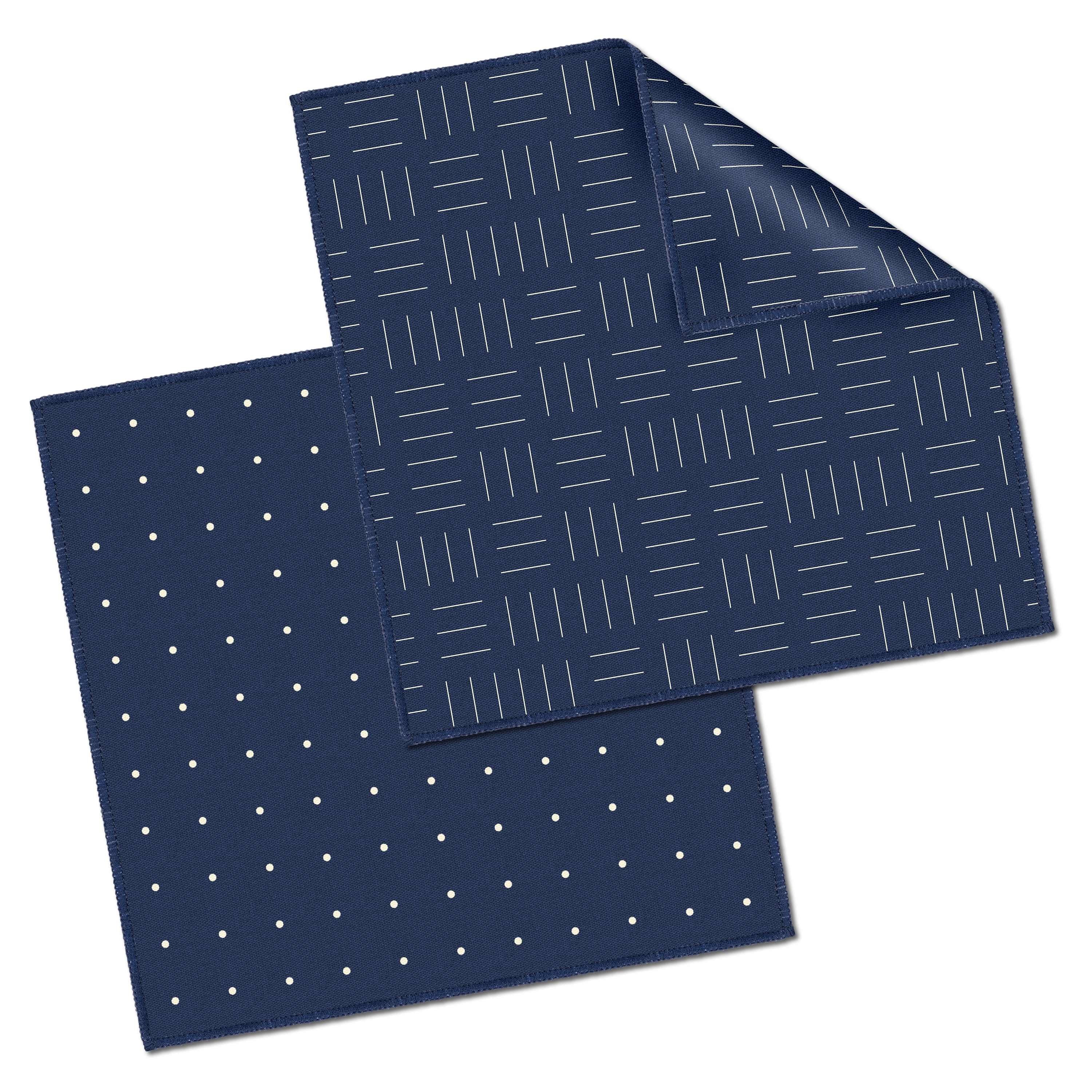 Edison & King Mikrofasertücher mit Motiv Mikrofasertuch (Microfaser, 20x20 cm, Brillenputztücher mit vernähten Rändern) Geo
