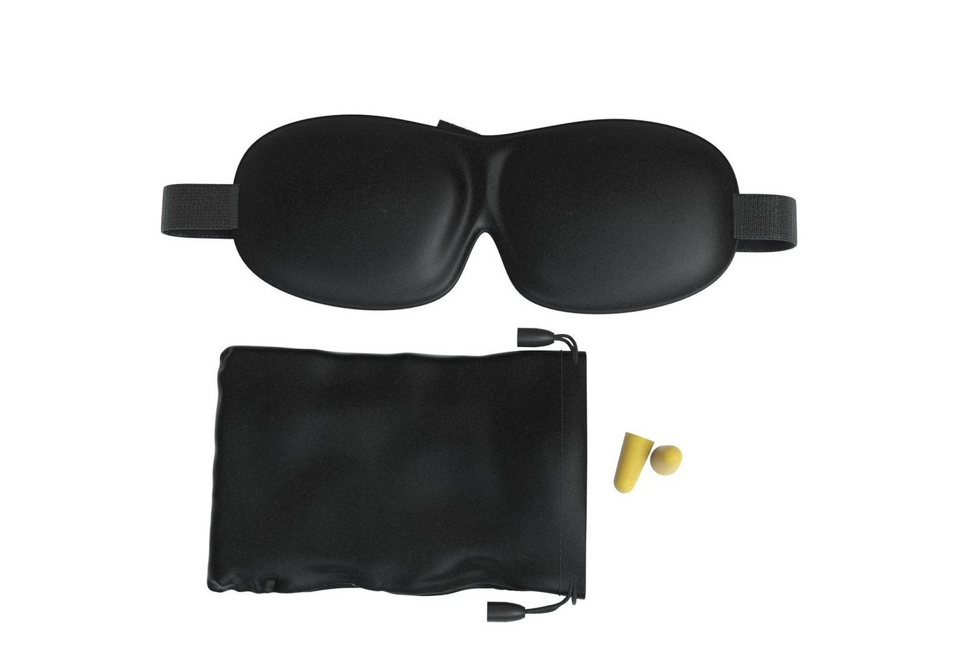 EAZY CASE Schlafmaske Unisex Schlafmaske, Schlafbrille ergonomisch 3D Augenbinde Reise Maske Blickdicht Schwarz