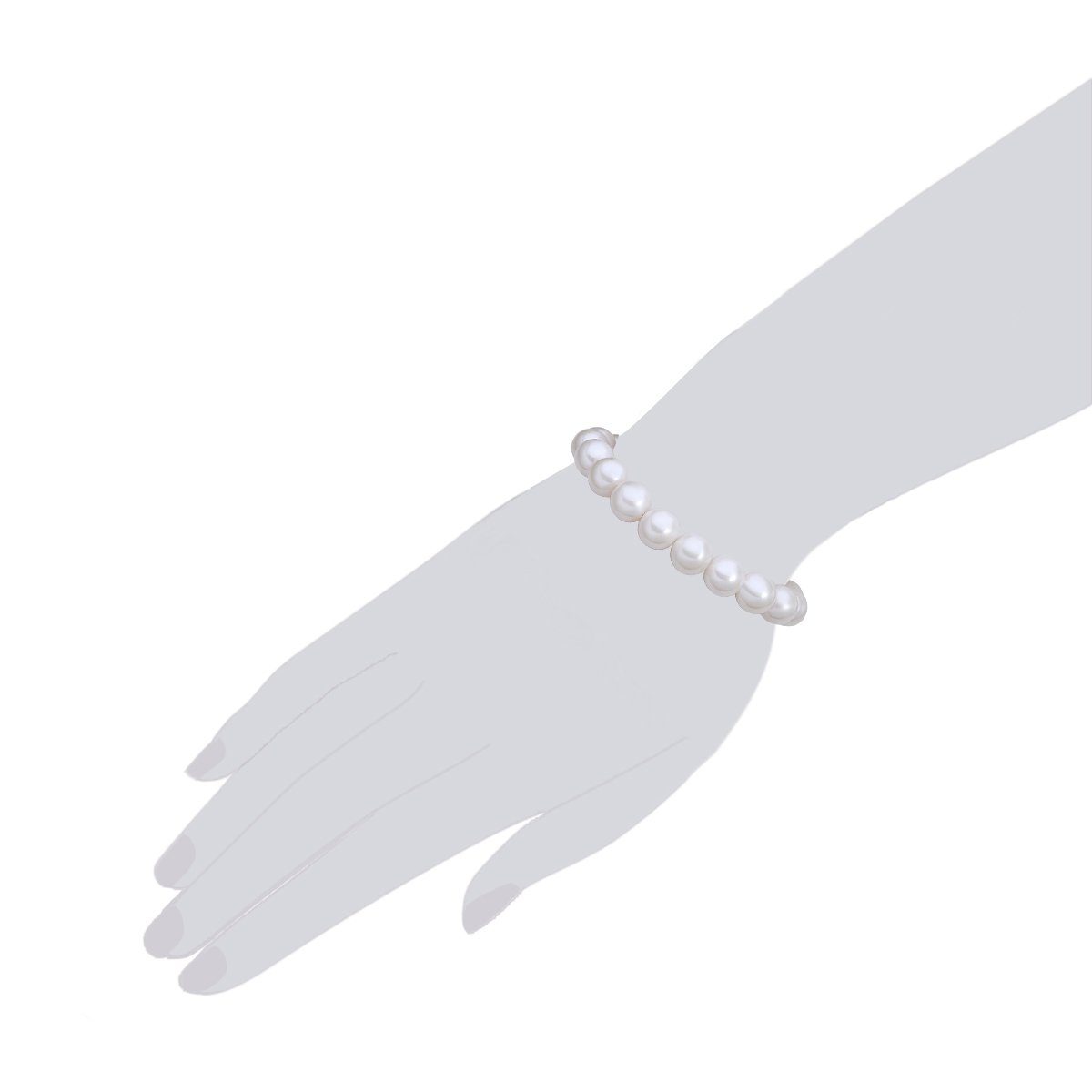 Lulu & Jane Perlenarmband weiß günstig online kaufen