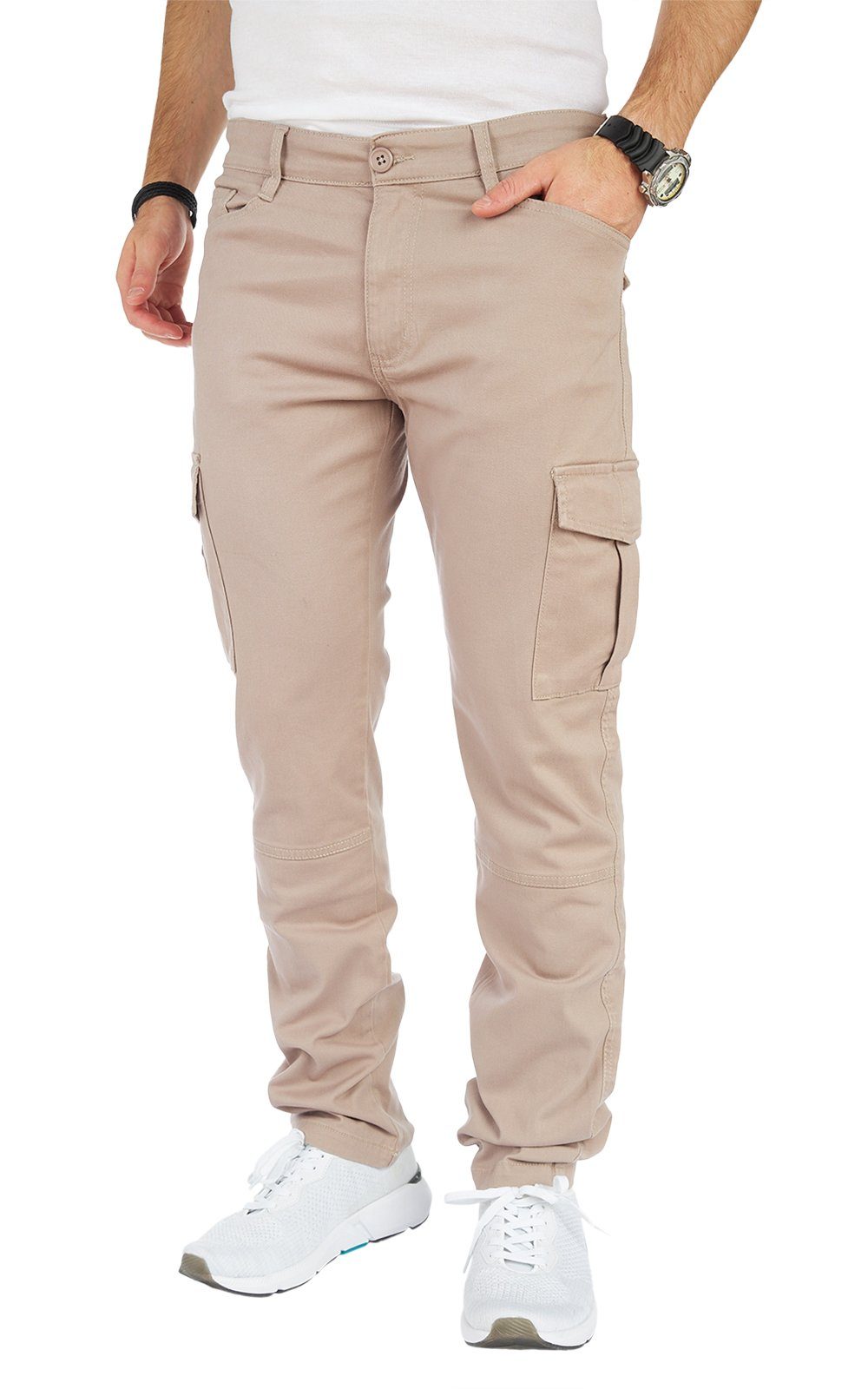 Cargohose Cargohose Styleko Hose Herren Styleko männer Cargohose Chino 8010 Cargohose Beige