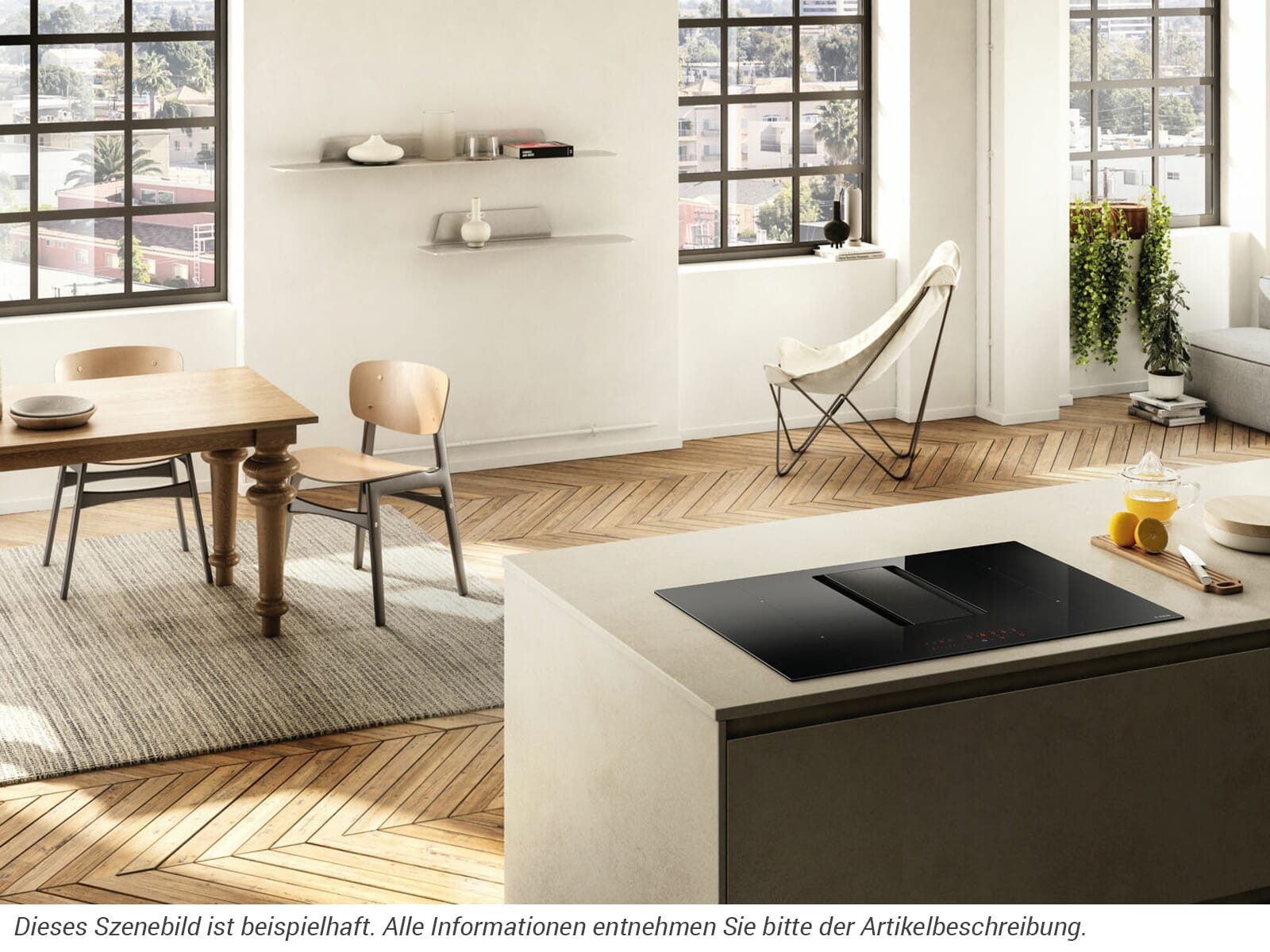 Elica Kochfeld mit Dunstabzug PRF0183127, Timer, TouchControl-Bedienung