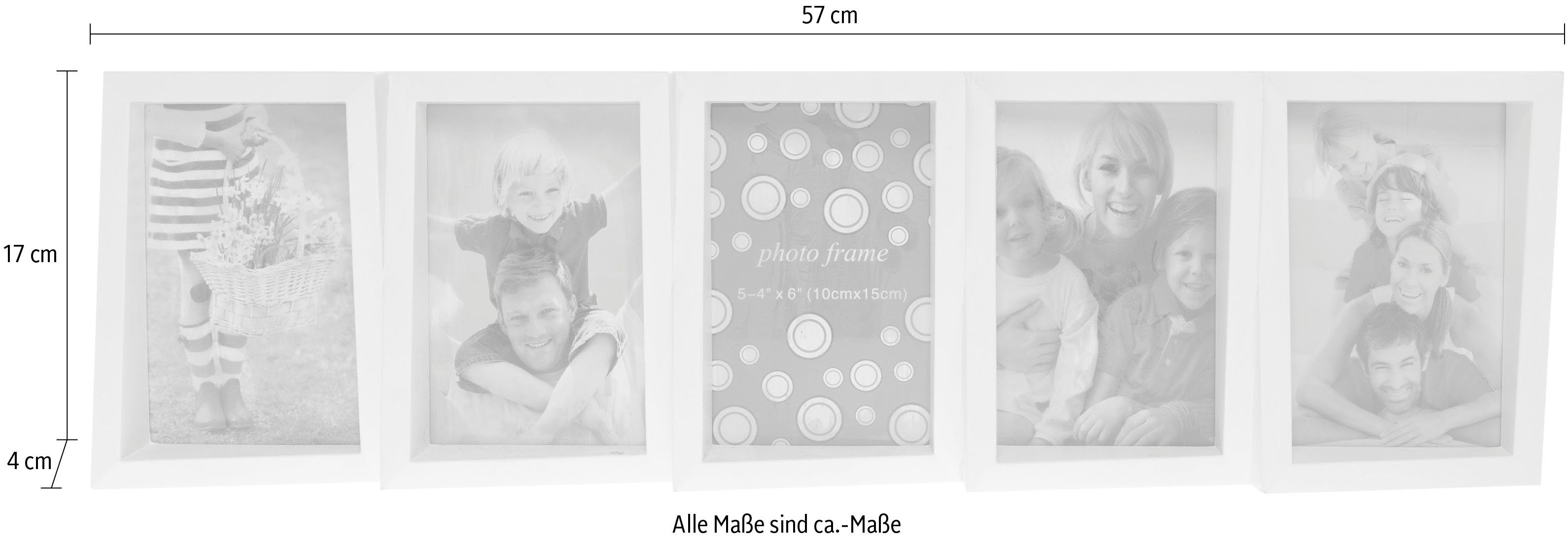 Myflair Möbel & Bilderrahmen Bildformat Weiß modern, 10x15 Fotorahmen, Accessoires Tora, cm