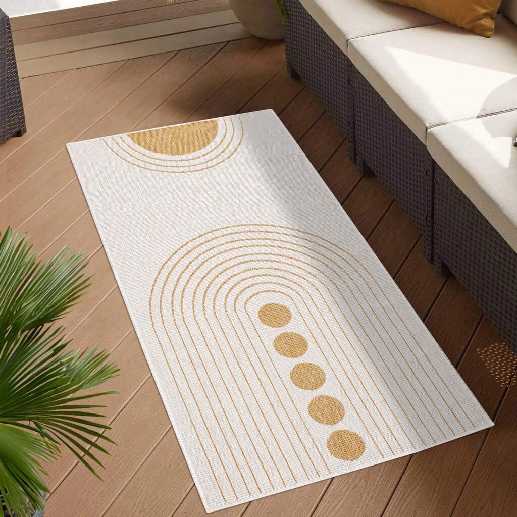 Carpet City Outdoorteppich "DUO RUG 5739" rechteckig 5 mm Höhe Wendeteppich günstig online kaufen