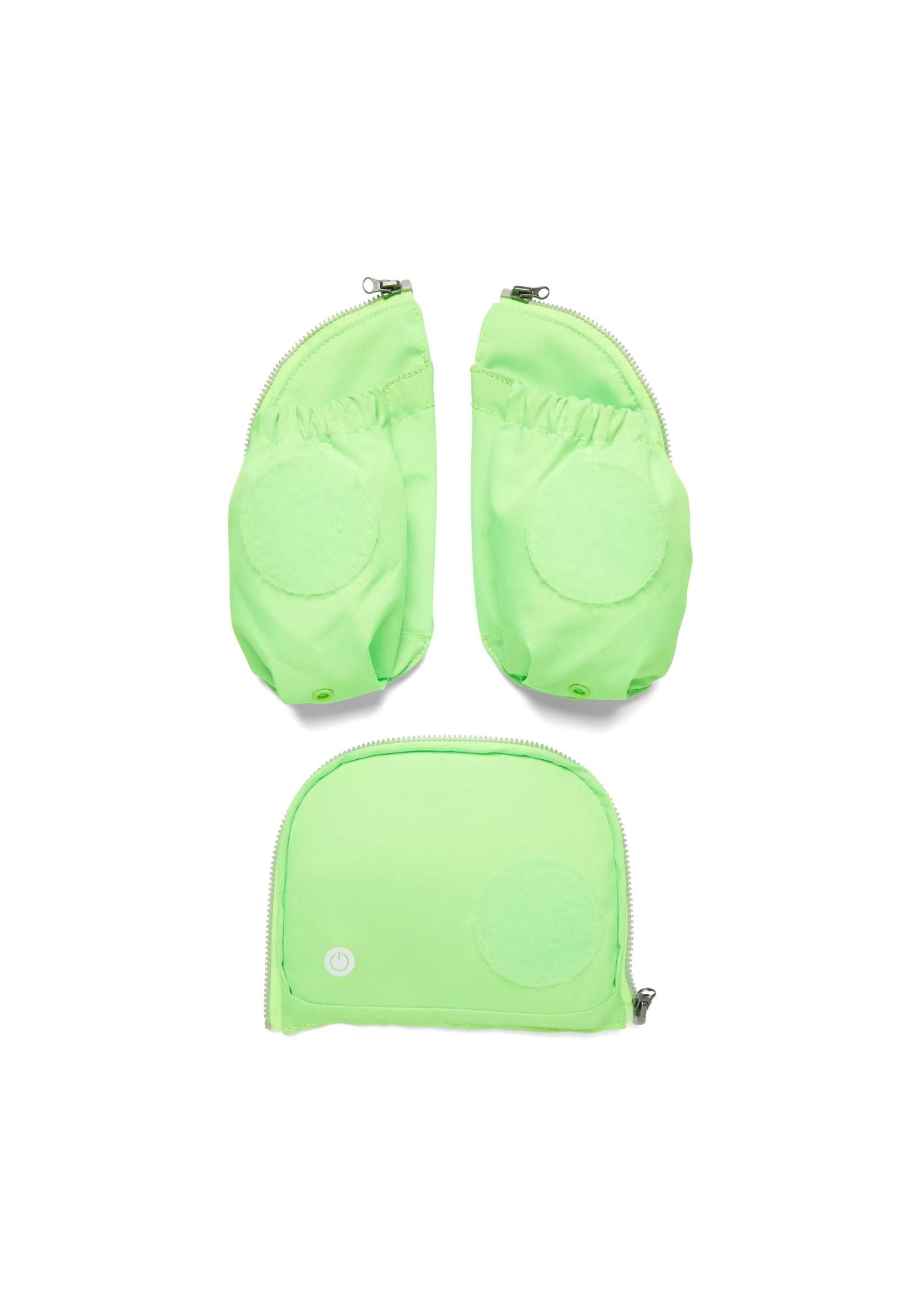 ergobag Schulranzen Fluo LED Seitentaschen Set, reflektierend