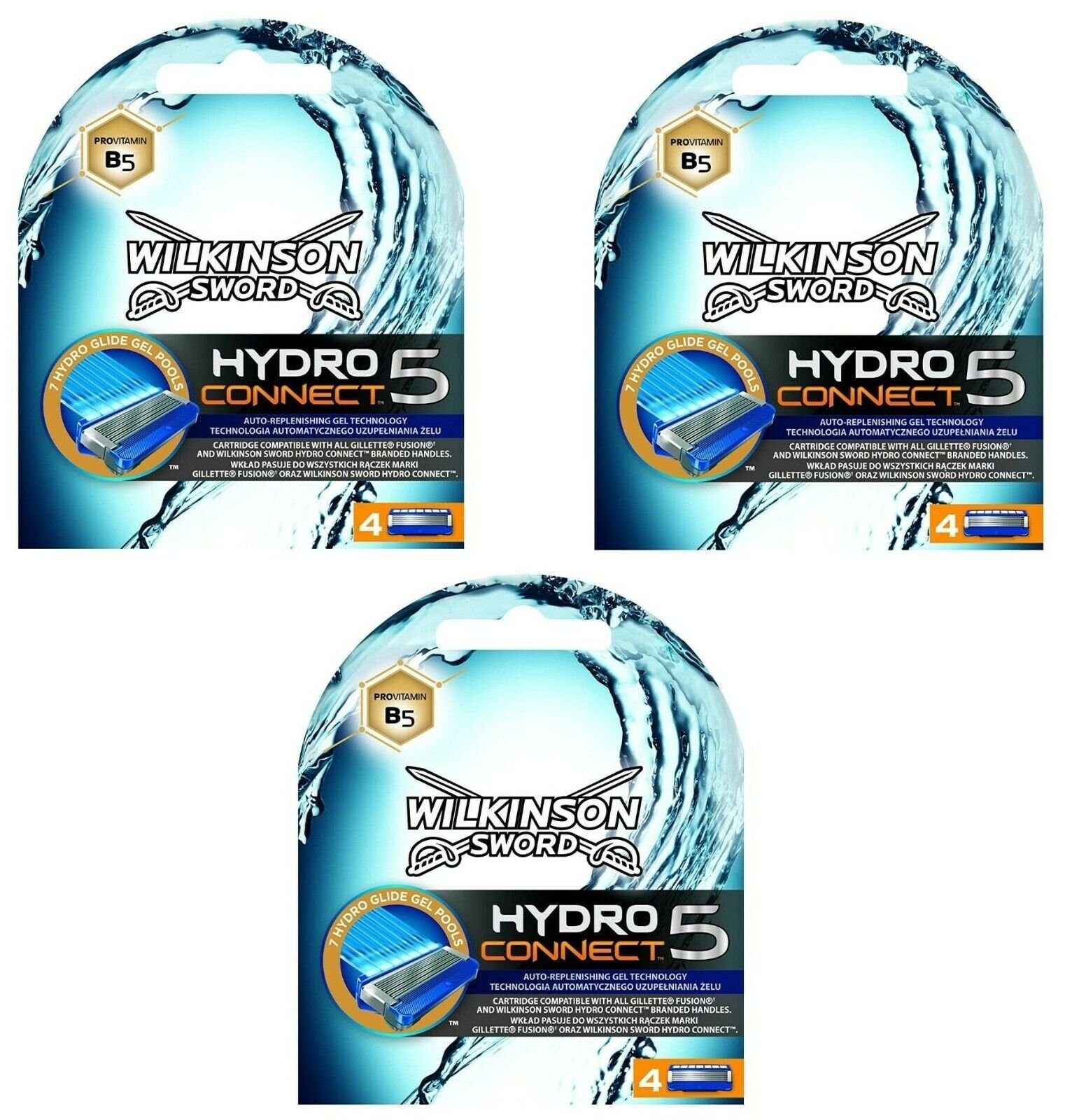 Wilkinson Rasierklingen SWORD Hydro5 CONNECT Rasierklingen 12 Stück OVP