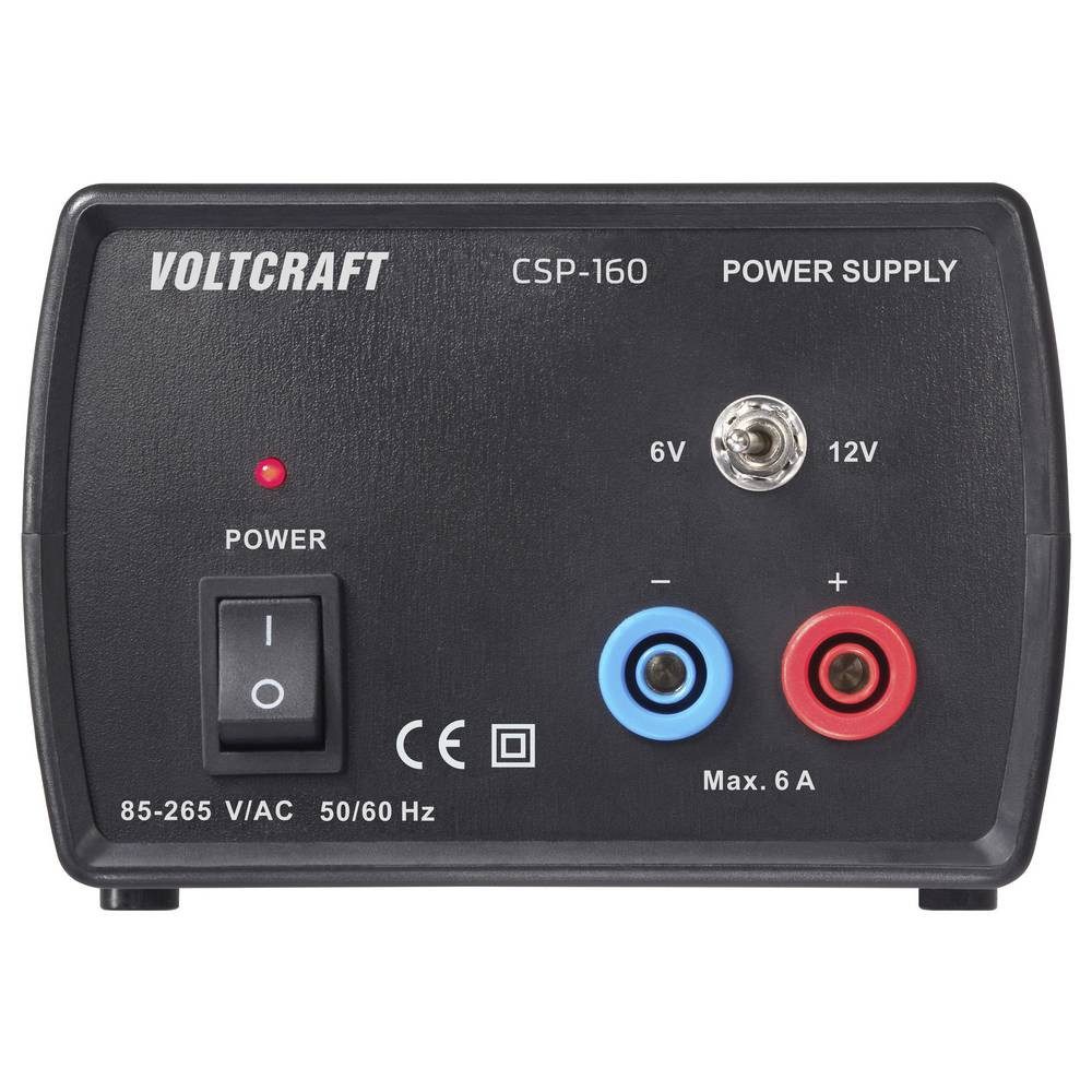 VOLTCRAFT CSP-160 Labornetzgerät Gleichspannung schaltbar 6 V/DC, 12 V/DC 6 A Labor-Netzteil